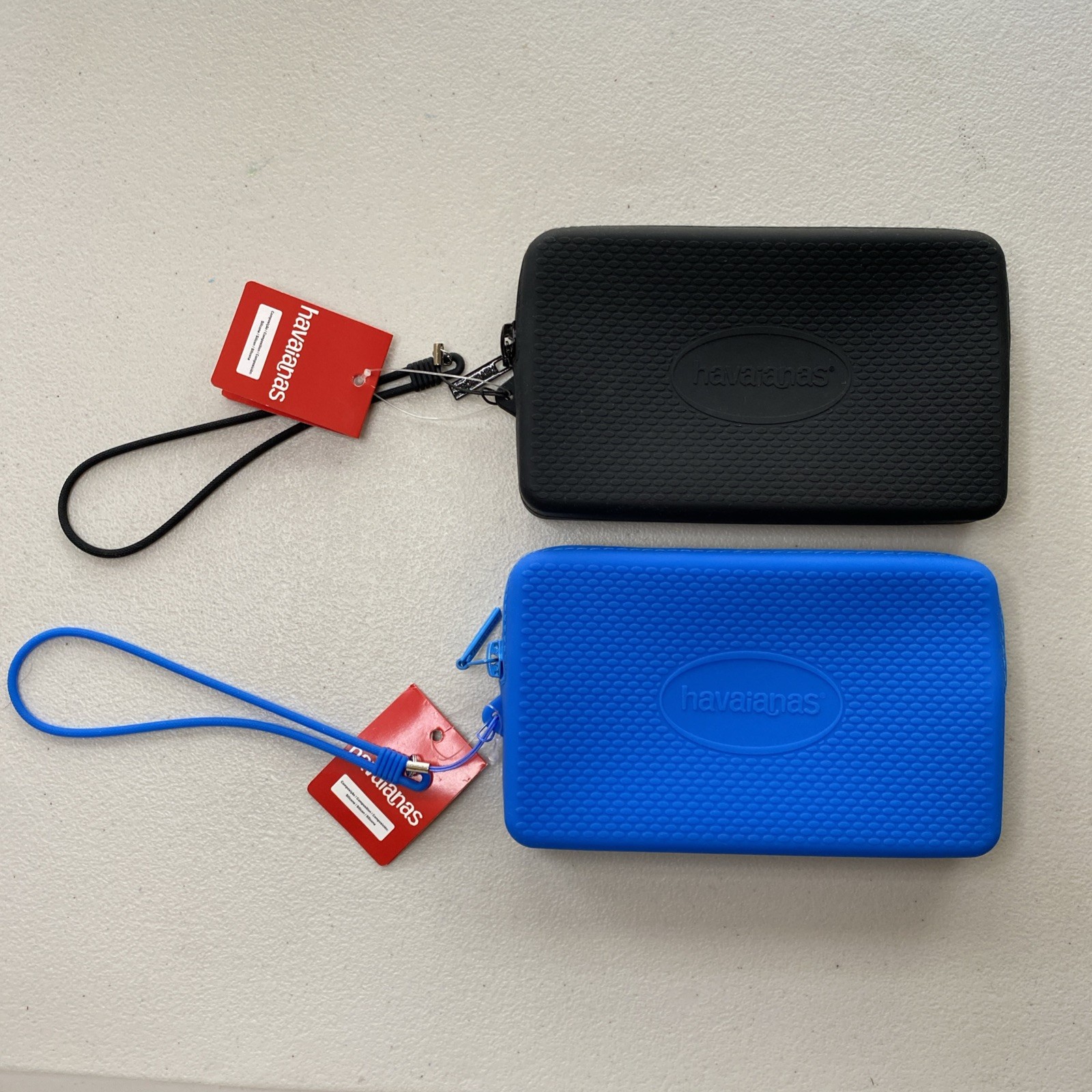 ❤️Havaianas Mini Bag Wristlet Case Silicone Rubber Water Resistant ~Lot Of 2