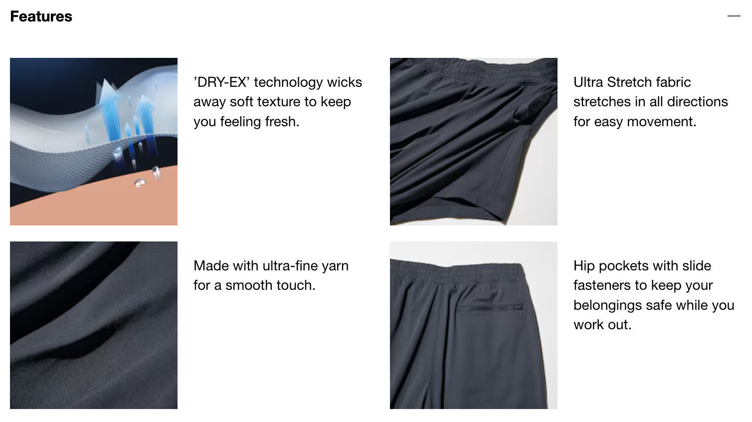Ultra Stretch Active Shorts Pants | 5″ Quick DRY-EX High Performance Materials
