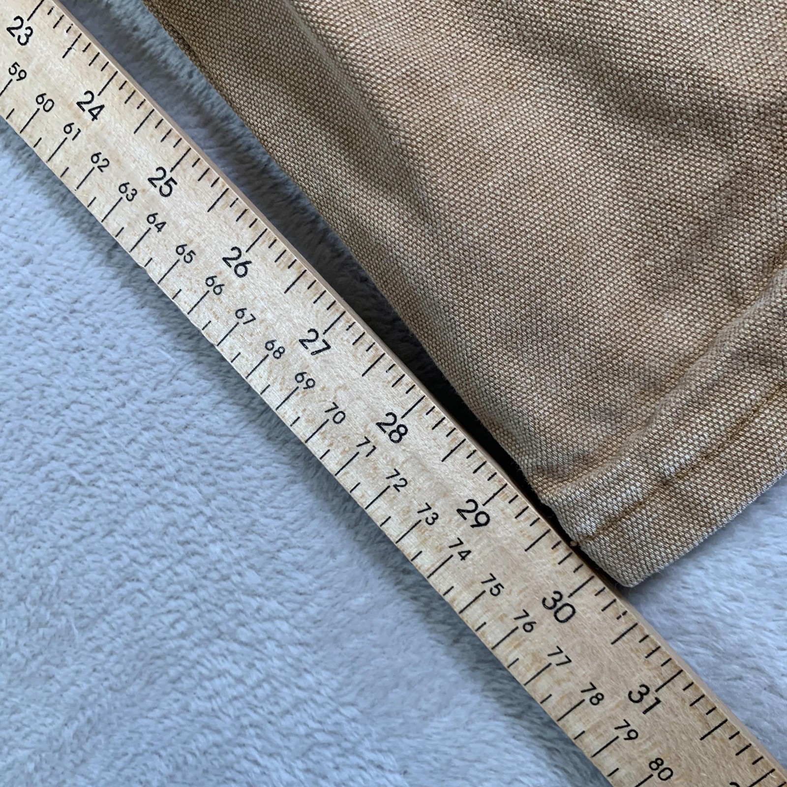 Dickies Carpenter Pants Mens 38×30 Tan Duck Canvas Hammer Loop Utility Pocket