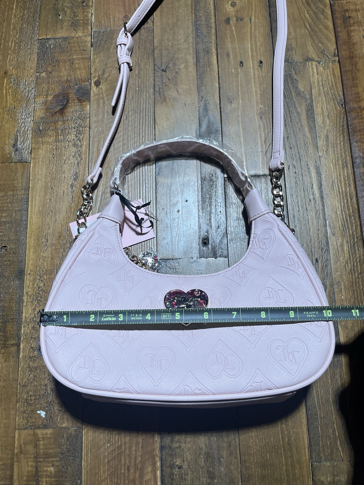 Pink Clay Glitzed Out Hobo Juicy Couture Nwt Free JC Earbuds
