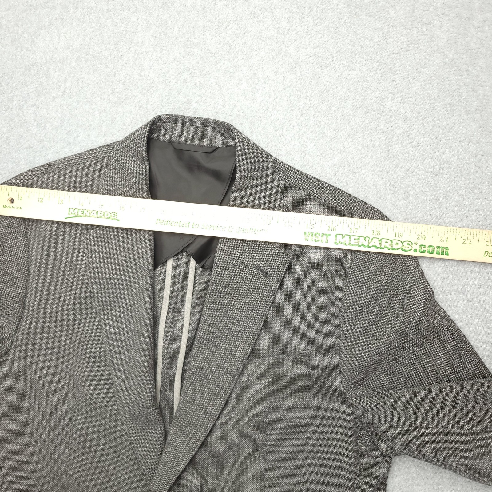 Hammer Made Sport Coat Mens 42 Gray Wool Check Double Vent 2 Button Jacket