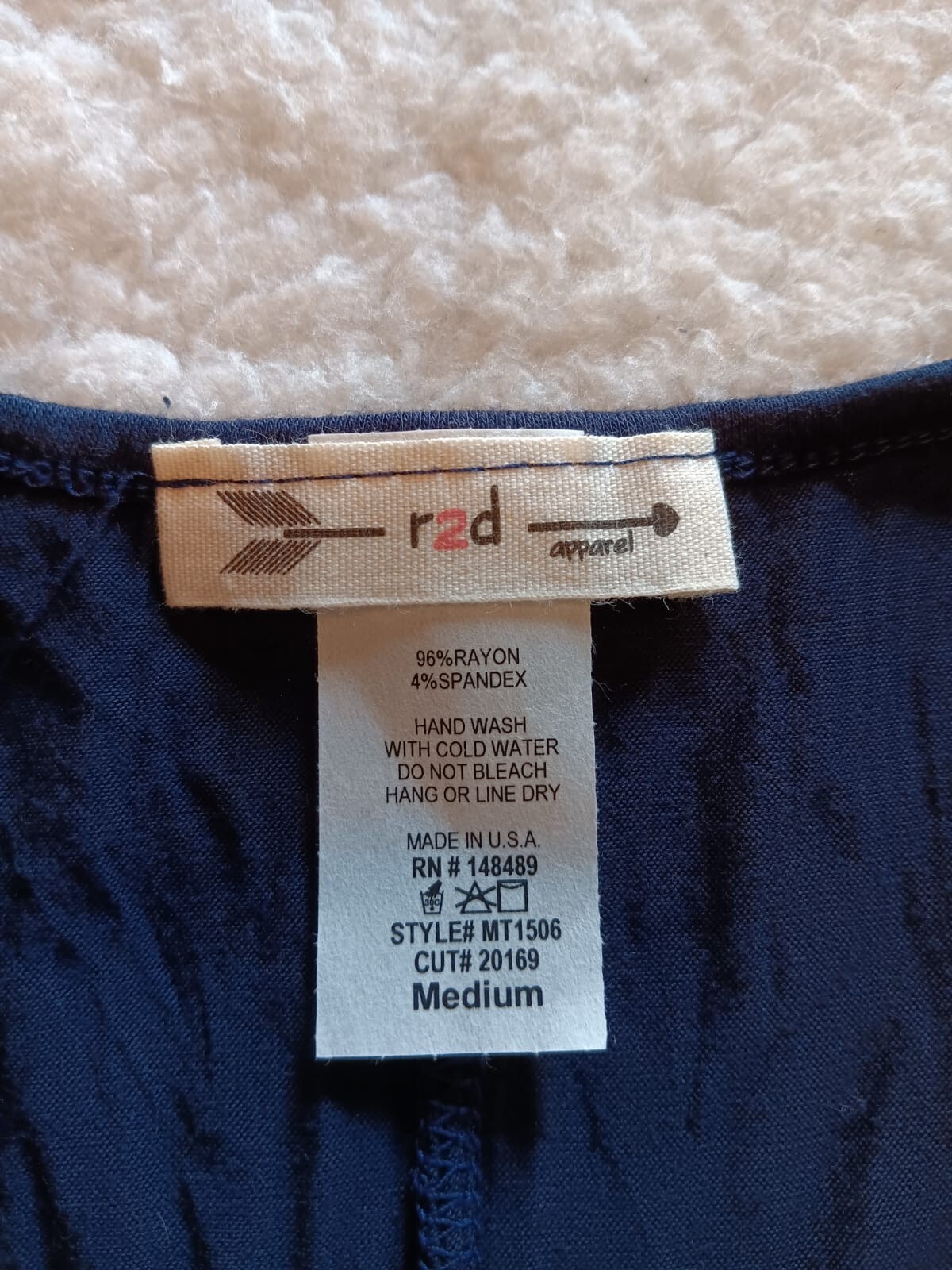 R2D Apparel Women’s (M)Navy Blue Short Dolman Batwing Sleeve Casual T-Shirt NWOT
