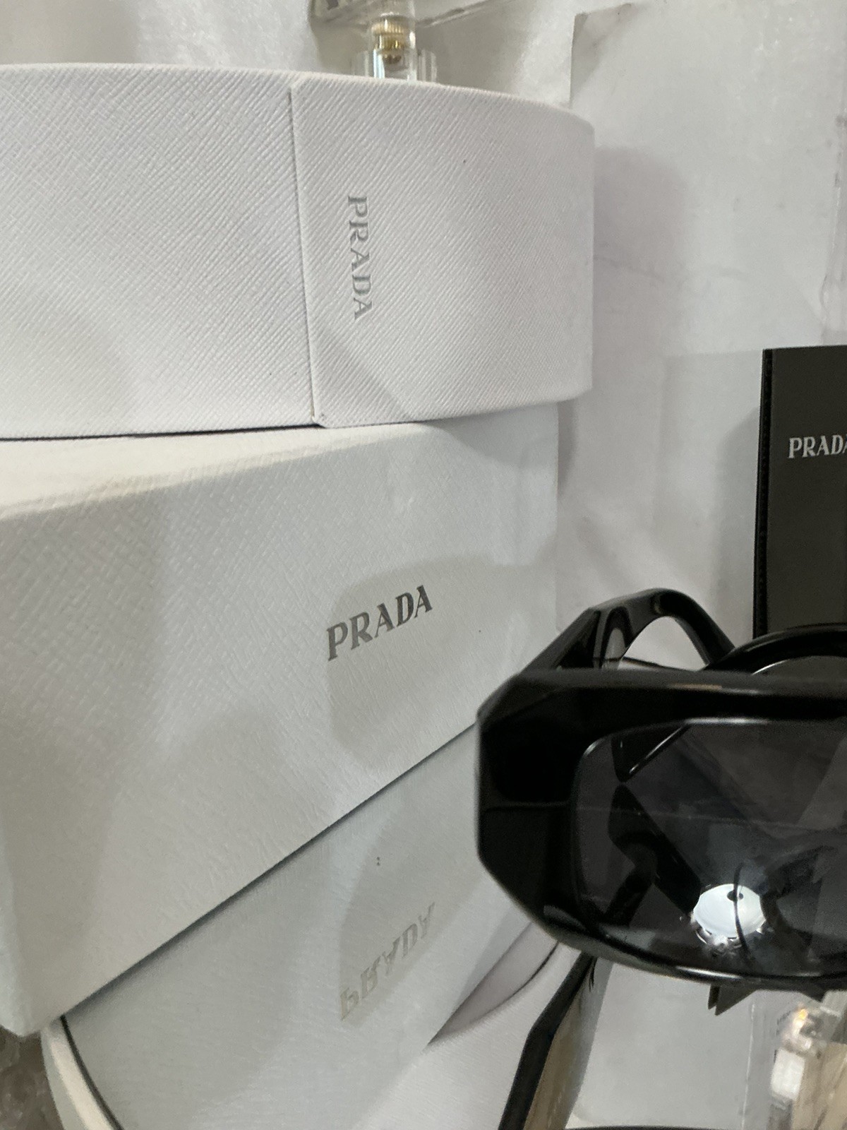 NIB PRADA BLACK RECTANGLE 1AB5S0 EYEWEAR PRADA 49-20-145