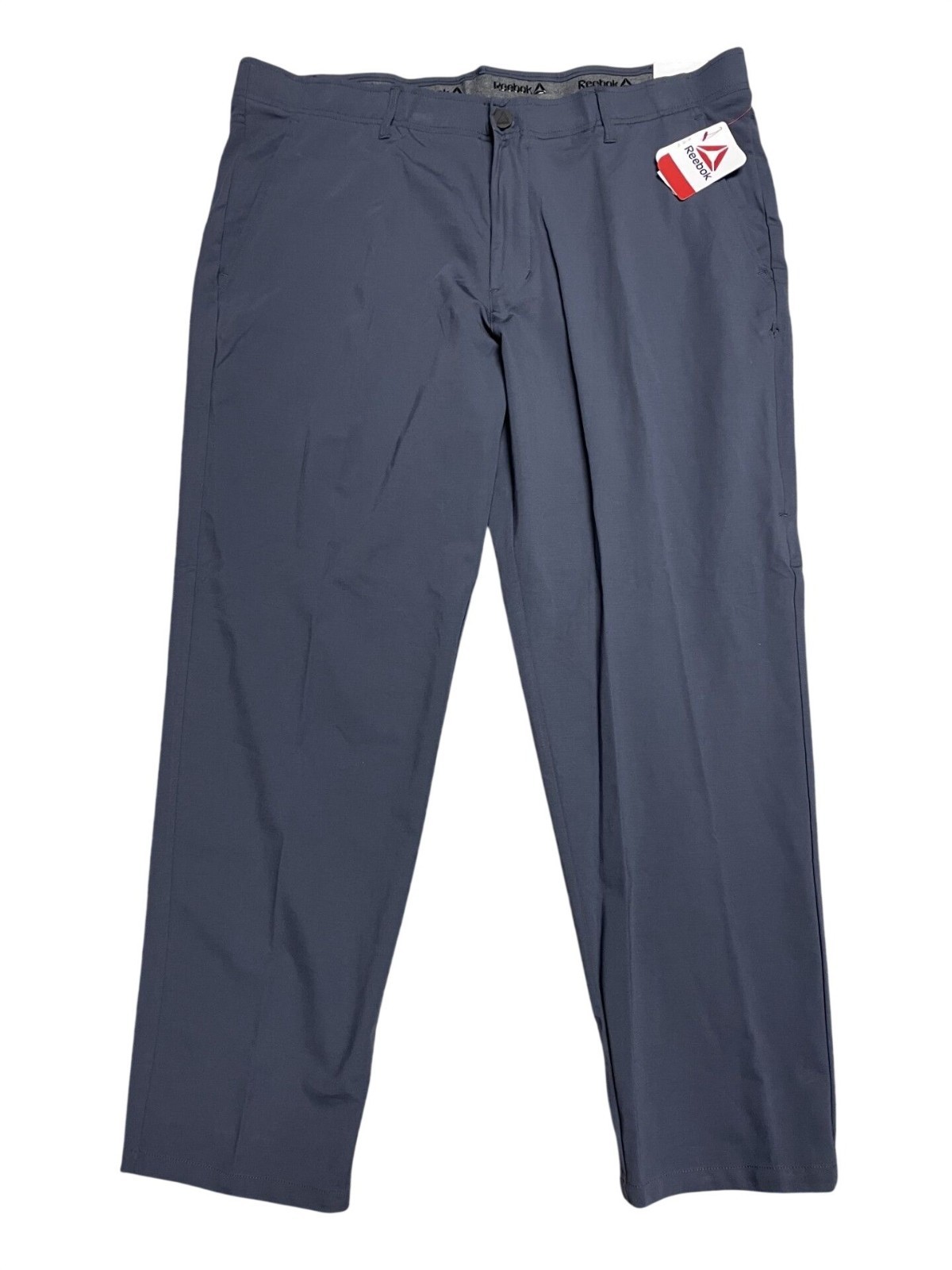Reebok Mens 5-Pocket Stretch Pants 42×30 Nylon Blend Ebony Color