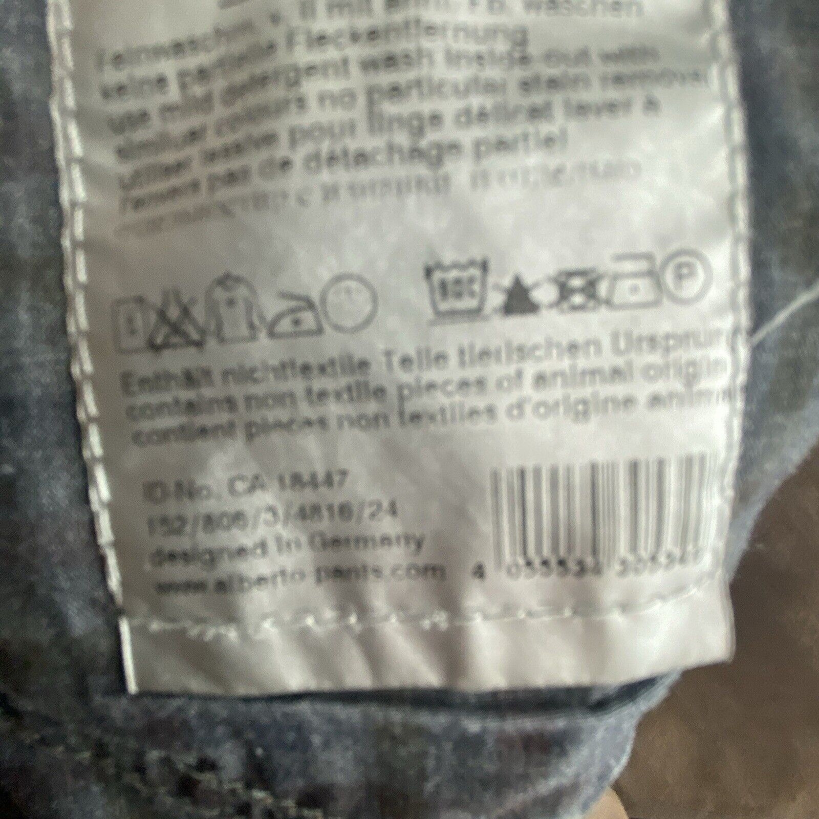 Alberto Pants Mens 35×29 Beige Stone Modern Fit Stretch Broken Twill