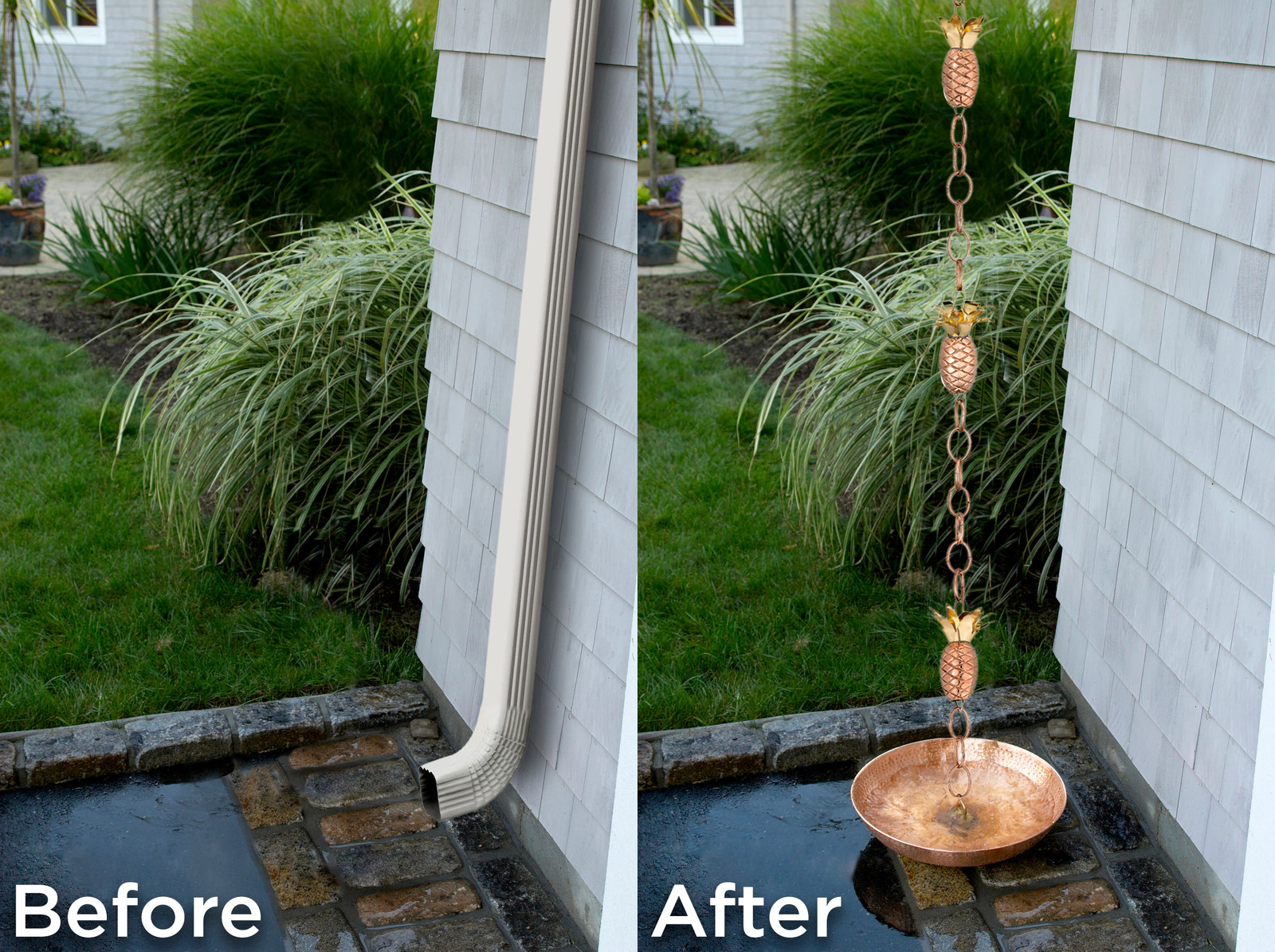 Good Directions 8.5-ft Copper Pineapple Rain Chains|22284