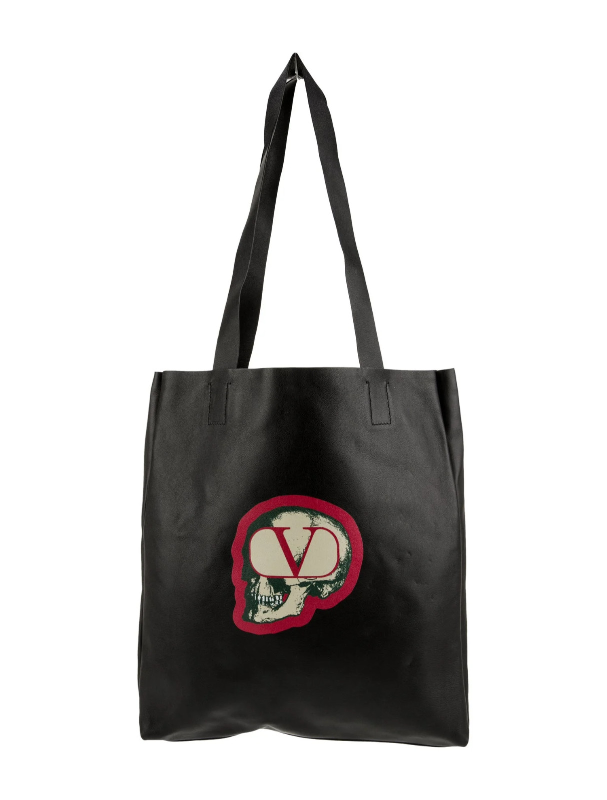 Valentino x Undercover Leather Tote VALENTINO GARAVANI V Logo Large Handbag RARE