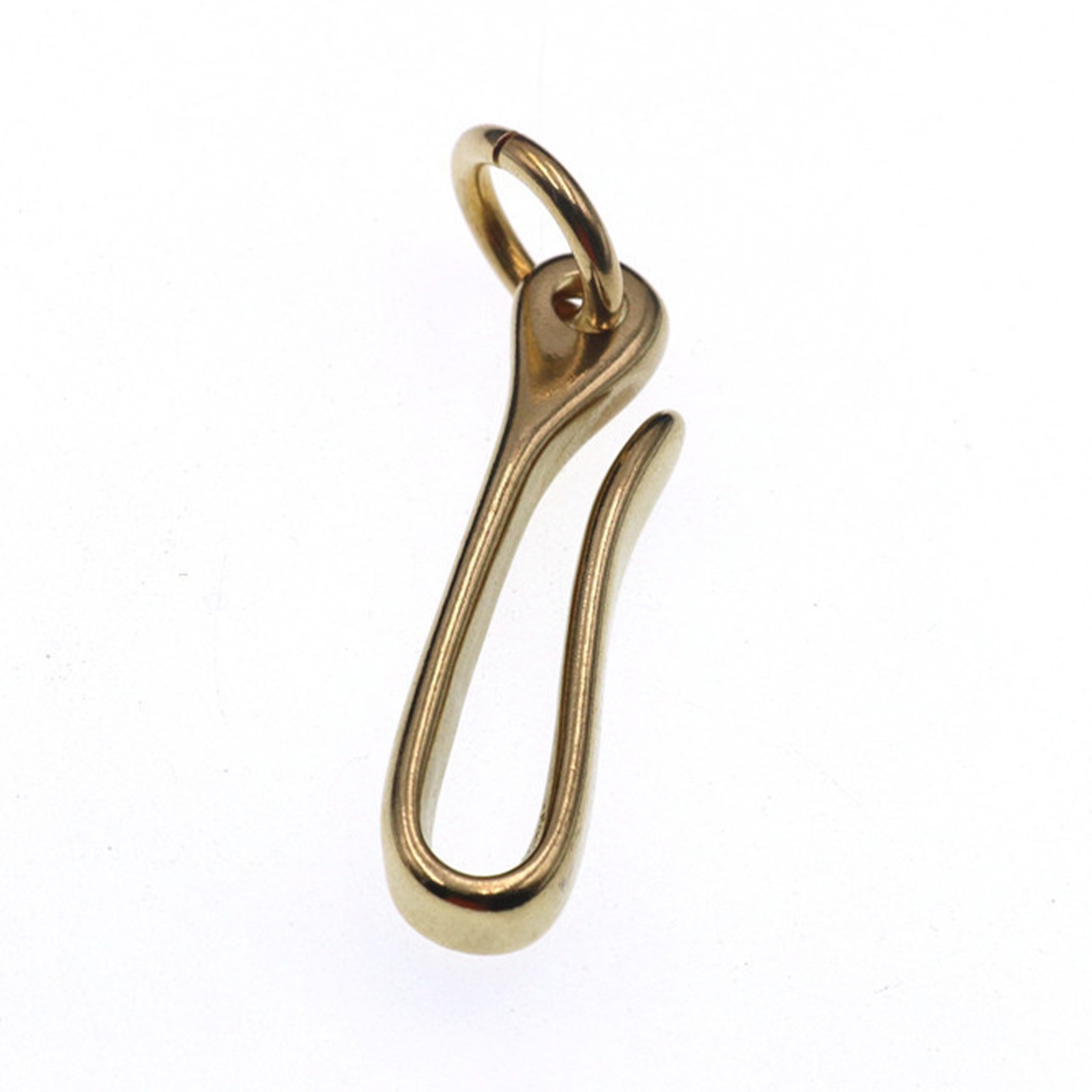 6cm Retro Solid Brass KeyChain Key Ring Belt U Hook Wallet Chain Fish Hook C