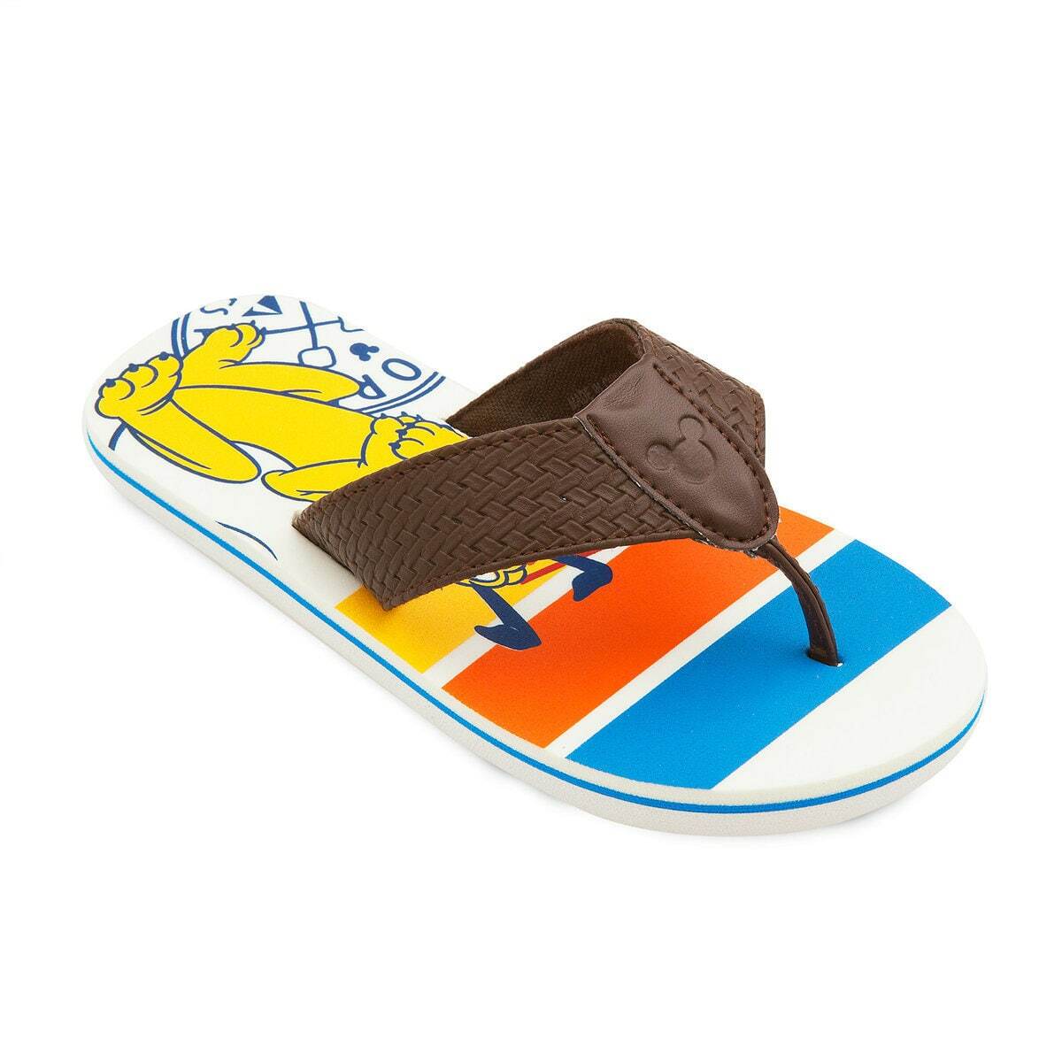 Disney Mickey Mouse & Pluto Dog Flip Flops Sandals Boys 5/6 7/8 9/10 11/12 13/1