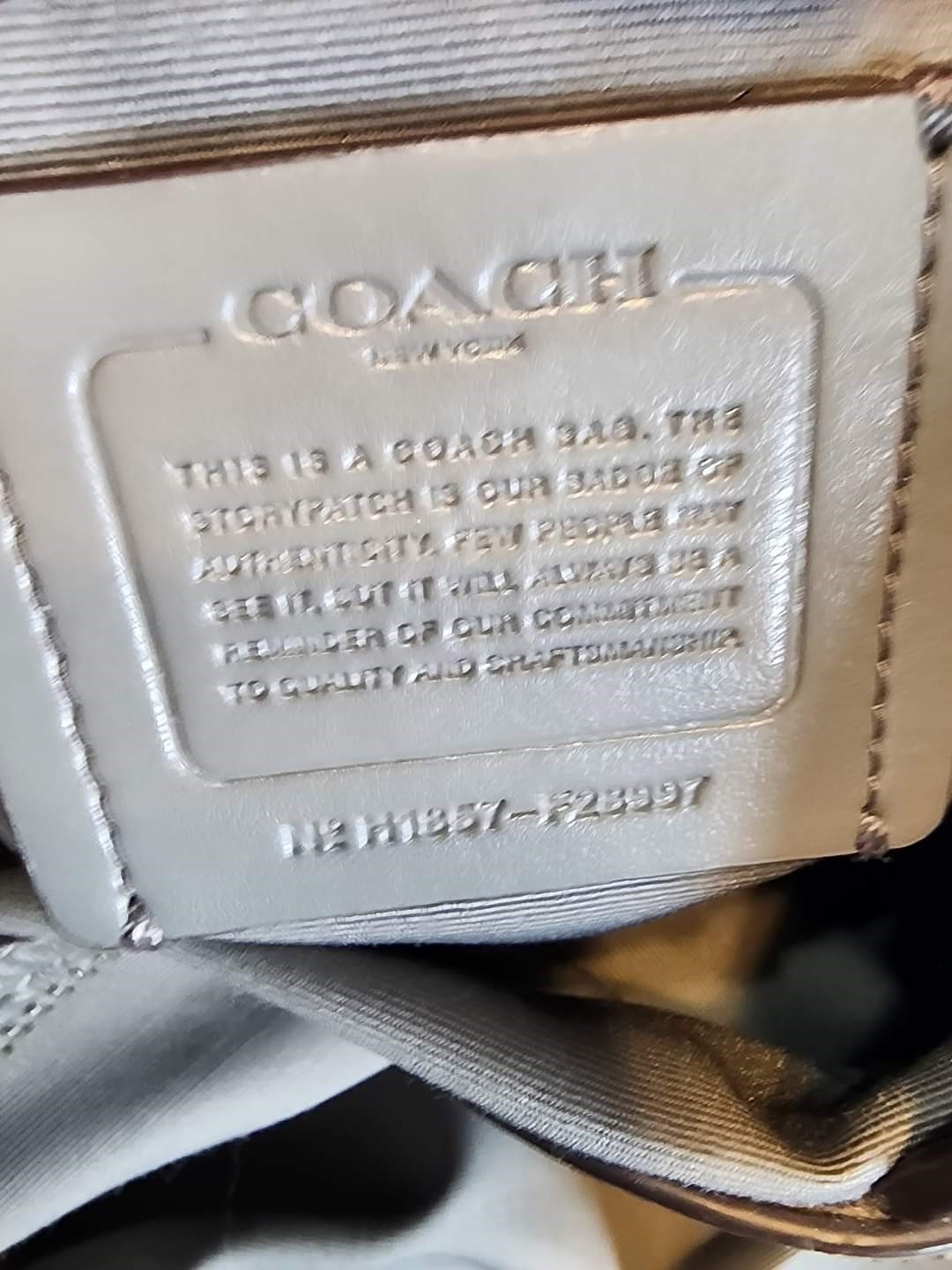 Coach Bag Gray No. H1857-F28997 Used