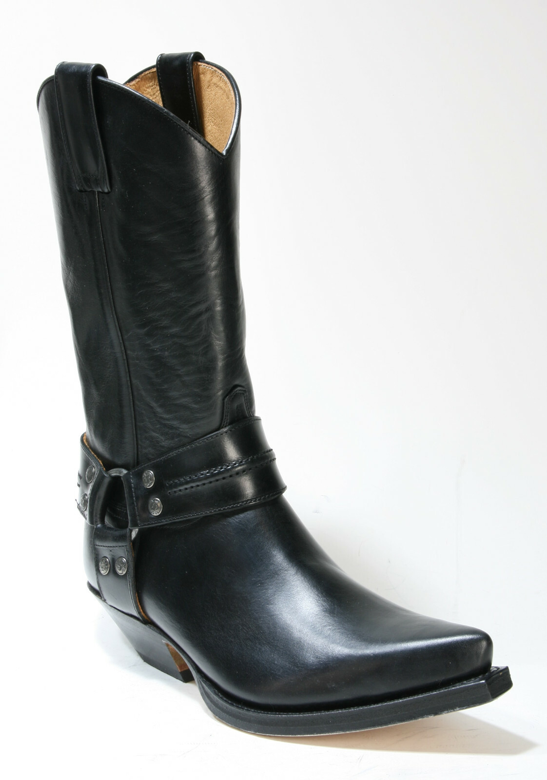 Sendra Cowboy Boots Cyclone Bikerboot Ibiza Leather Black Heel