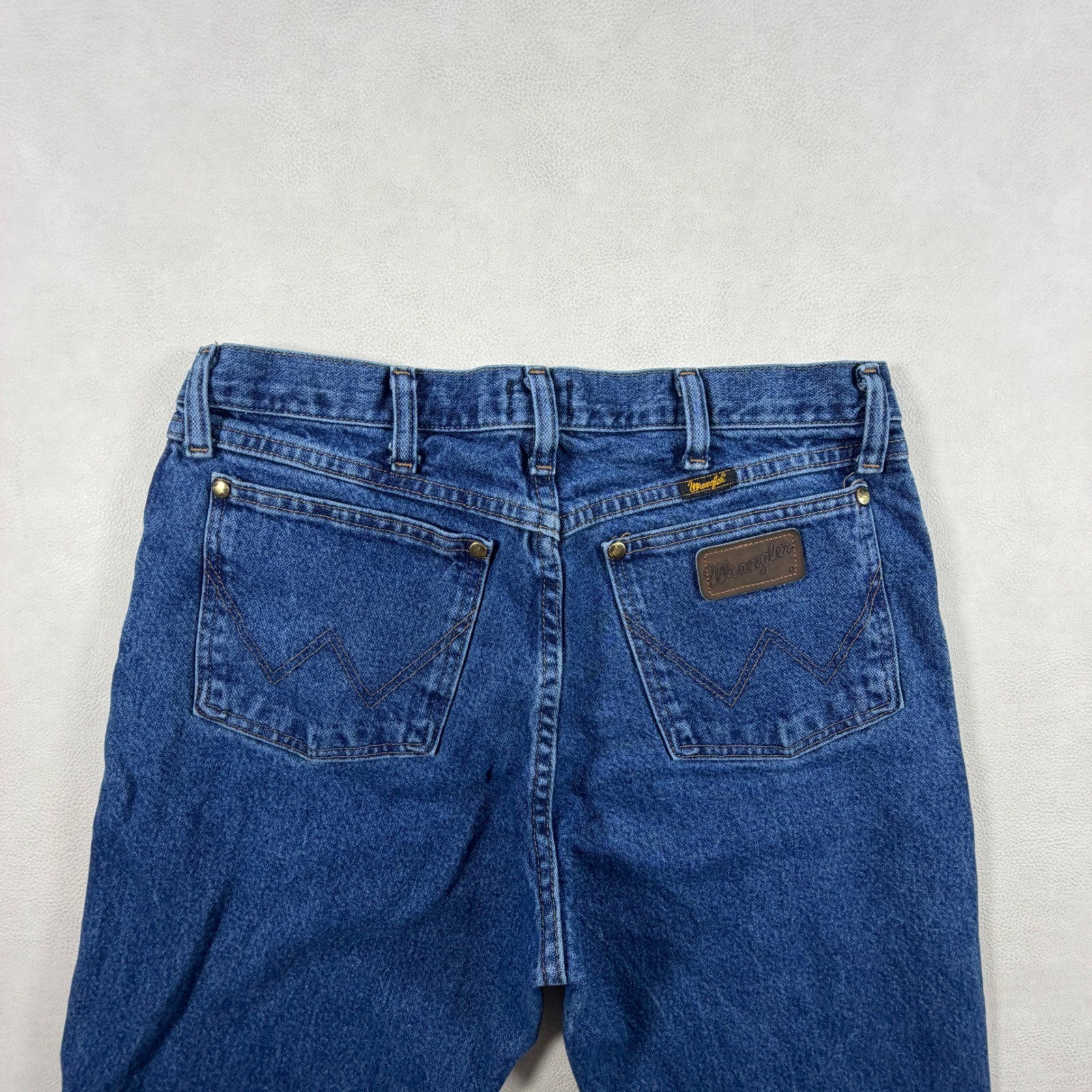 Wrangler 47MWZ Mens 32×32 Regular Fit Cowboy Cut Jeans Blue Premium Performance