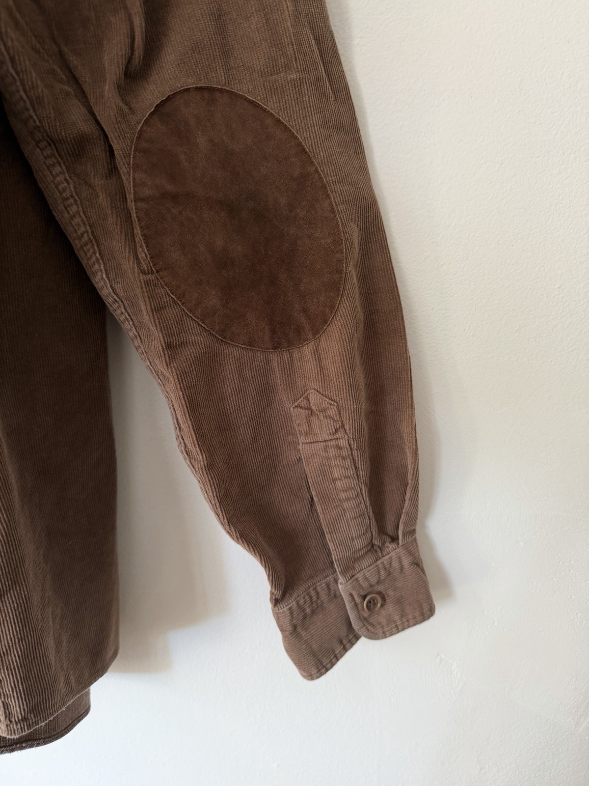 Polo Ralph Lauren Corduroy Elbow Patches Button Up Shirt Brown XL