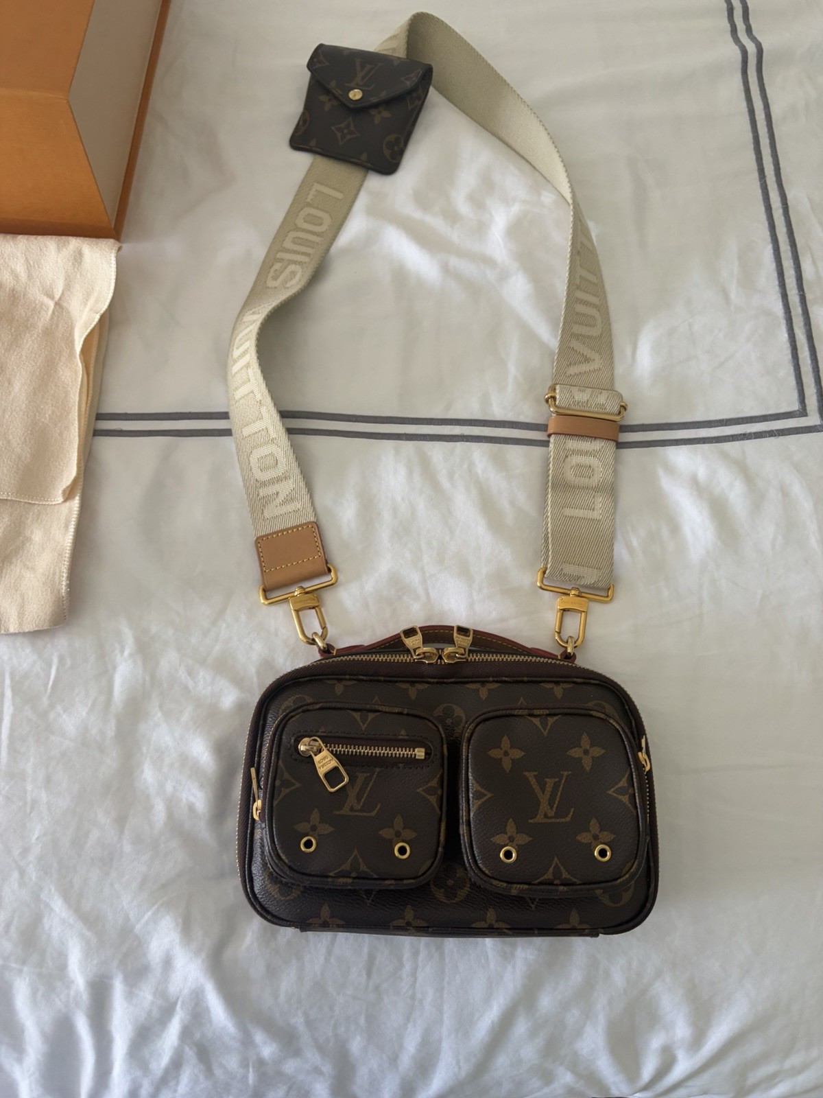 Louis Vuitton Monogramed Utility Bag Cross Body With Adjustable Strap