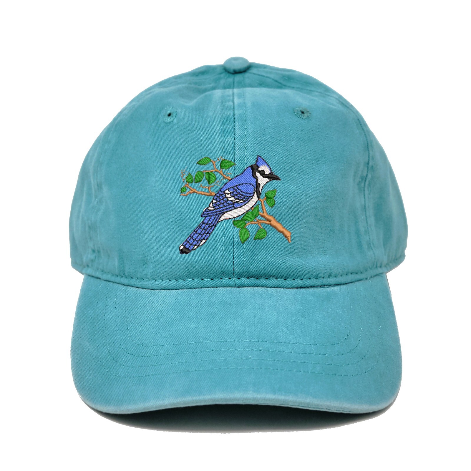 Blue jay bird embroidered dad hat, Blue jay bird embroidered cap custom make cap