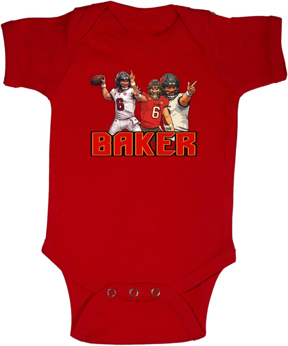 Baker Mayfield Collage Buccaneers Creeper Romper One Piece BABY