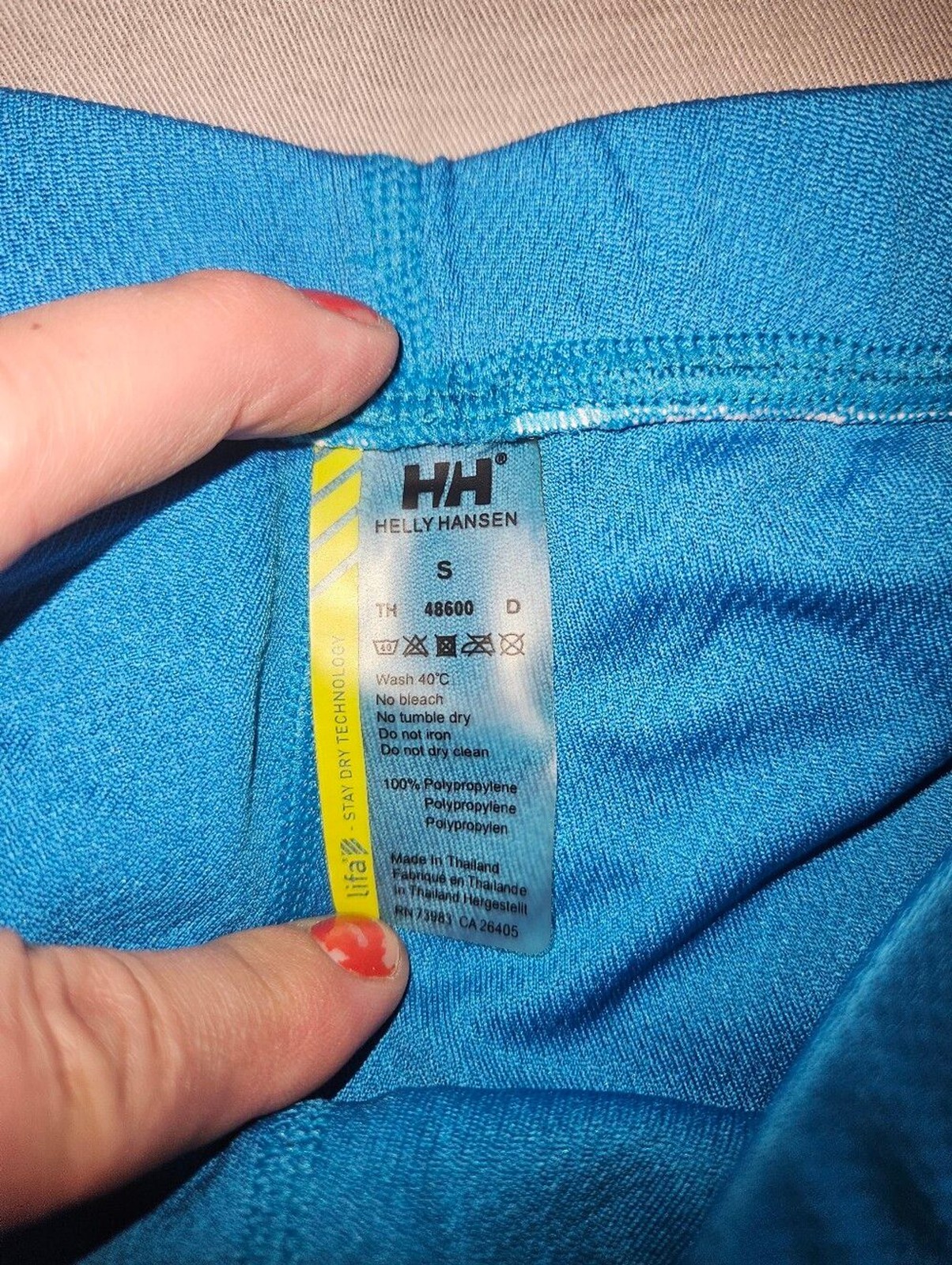 Helly Hansen Turquoise Thermal Base Layer Set Size Small