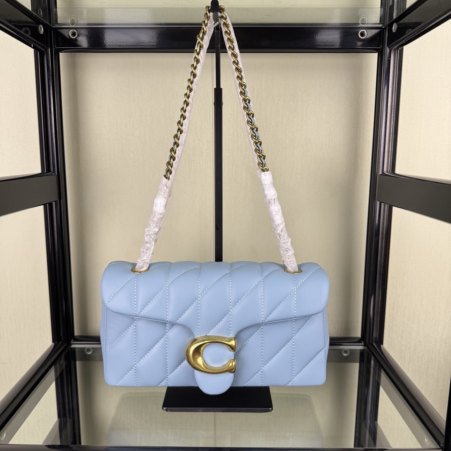 Coach Outlet Tabby Shoulder Bag 26 Pillow Quilting Nappa Brass Bluebell CP150