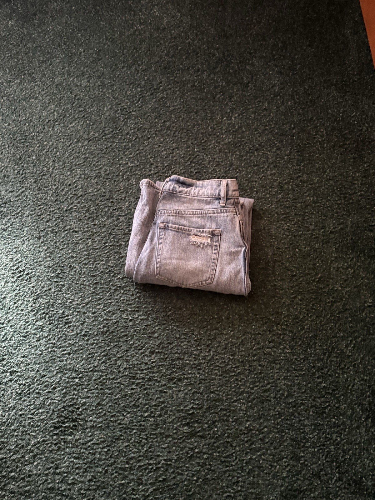 Pacsun Women’s Mid-Rise Distressed Dad Jeans, Blue Light Wash, Button Fly