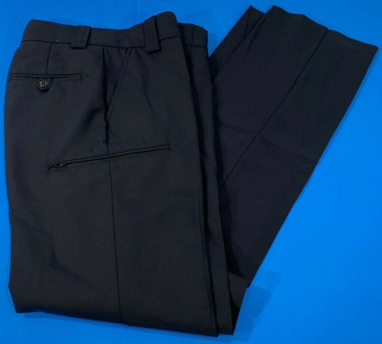 NWT MENS BLAUER 8567 6-POCKET WOOL BLEND PANTS DARK NAVY 30×36 UNHEMMED