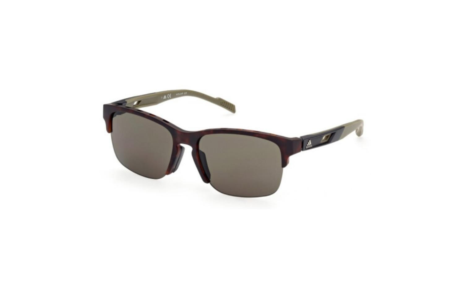 Adidas SP0048 52N Matte Tortoise Plastic Semi Rim Sunglasses Frame 57-18-135