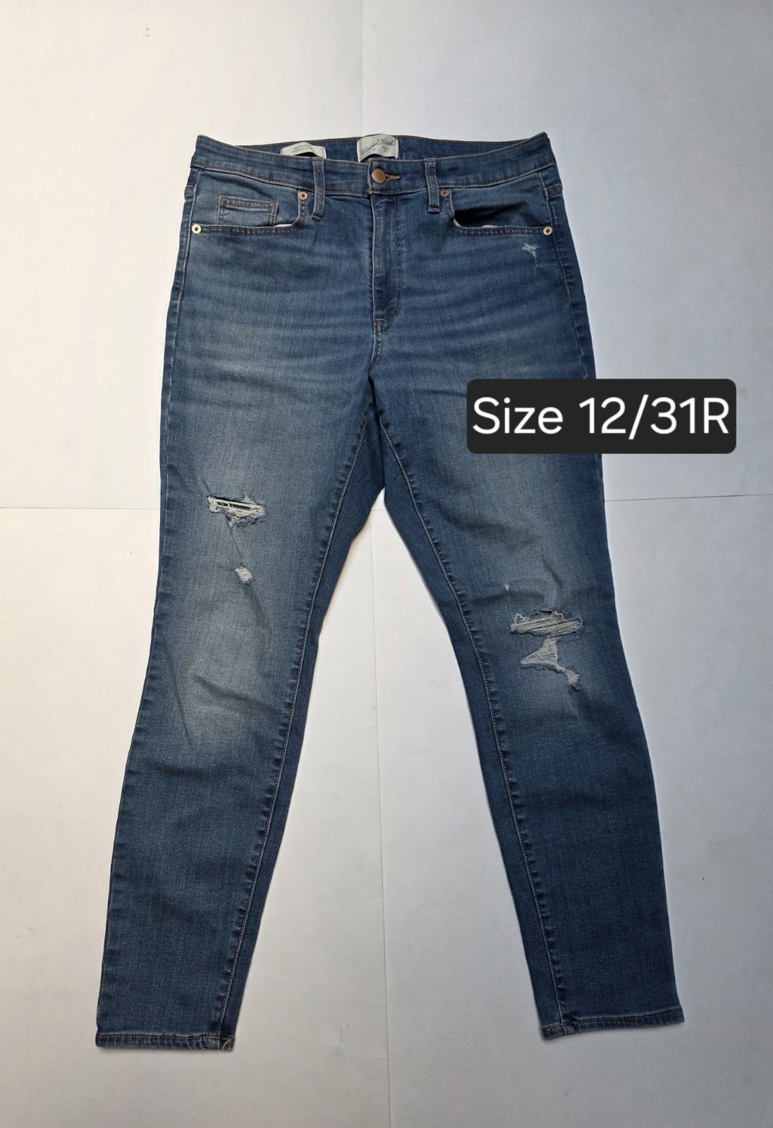 Women’s Fashion High-Waist Skinny Blue Jeans Size 12/31R