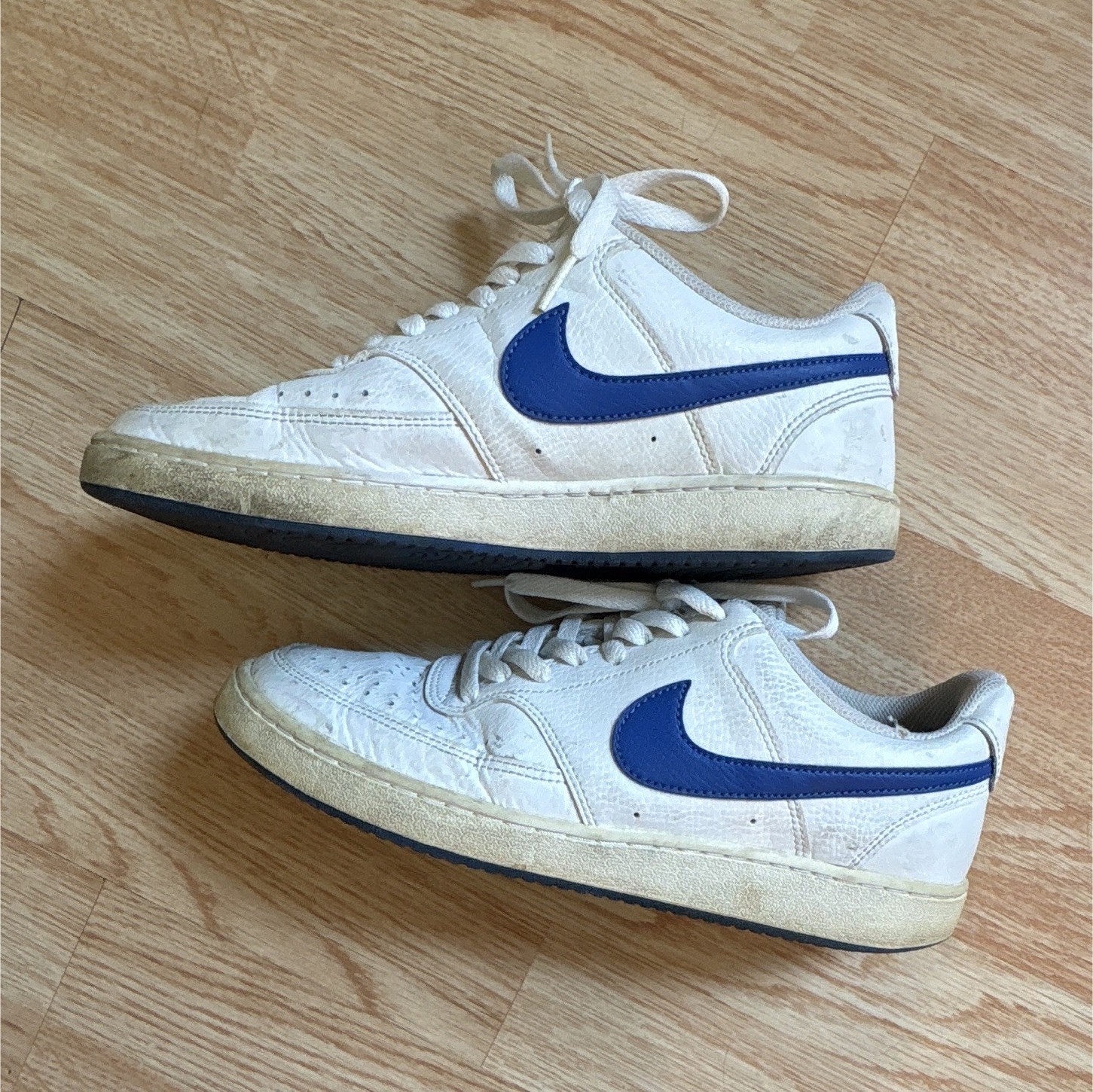 Nike Court Vision Low Top Athletic Sneaker White/Game Royal CD5463-103 Size 7.5