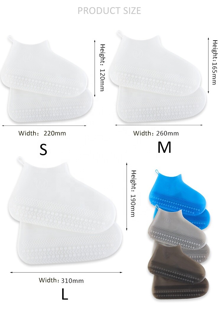 SILICON WATER PROOF, NON-SLIP & RE-USABLE SHOE COVER FOR WOMEN’S TRAINERS BLUE