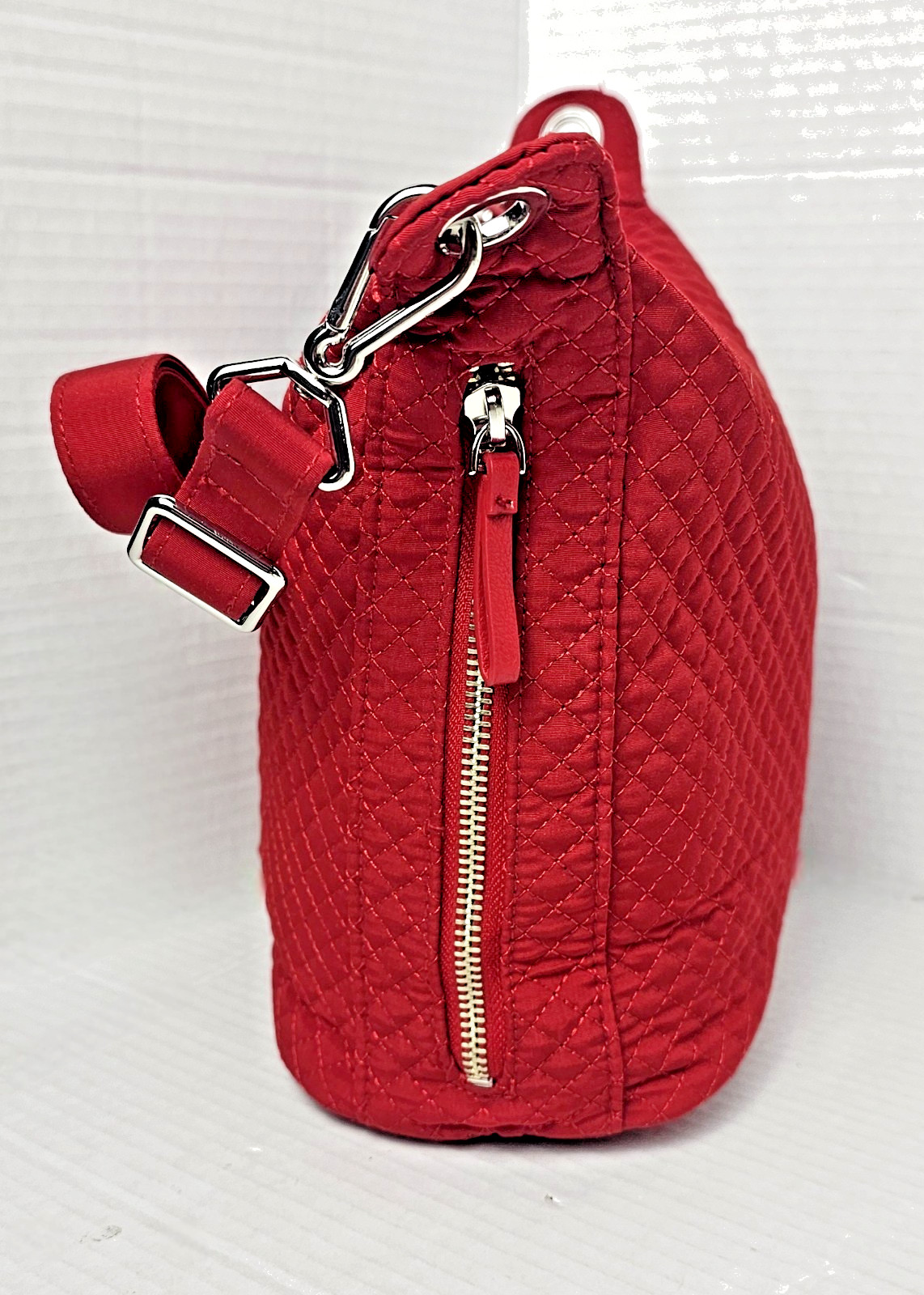 Vera Bradley Carson Hobo Crossbody in Microfiber Cardinal Red