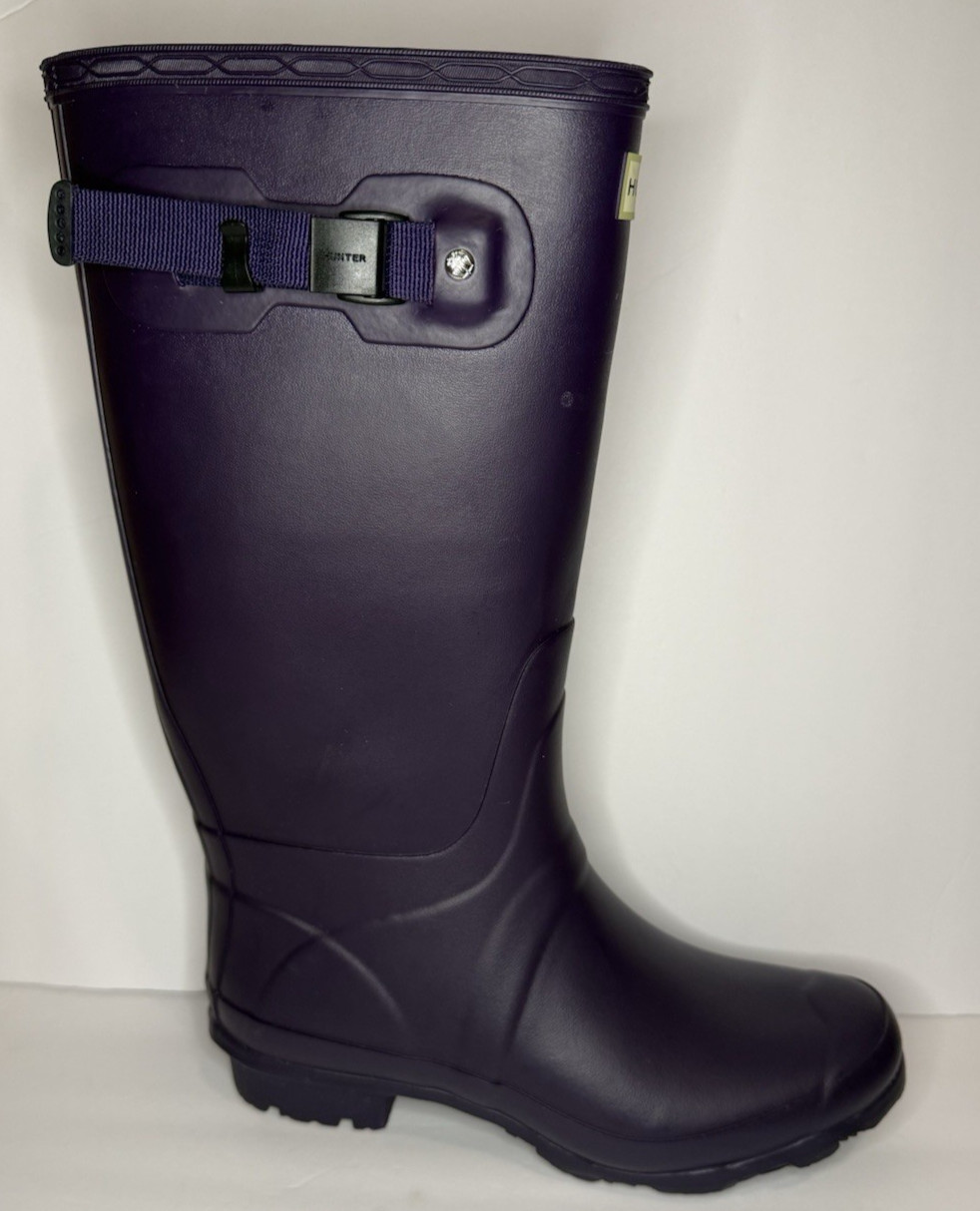 Hunter Women’s Field Huntress Rain Boots US 9 Dark Purple Waterproof