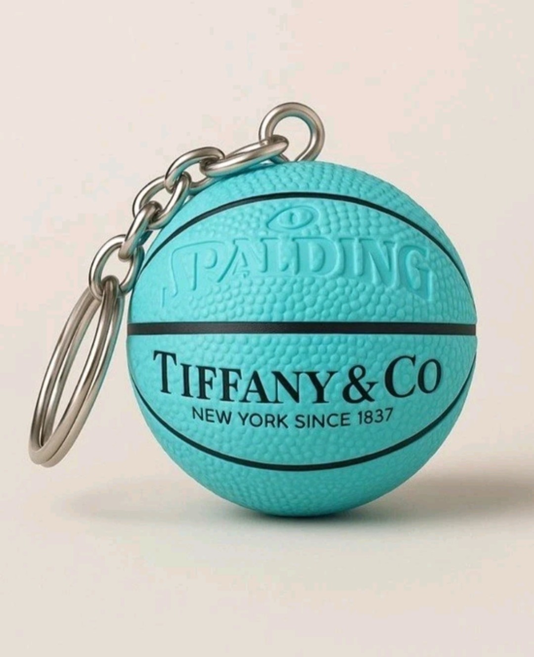 New Tiffany & Co x Spalding Turquoise Teal Basketball Keychain