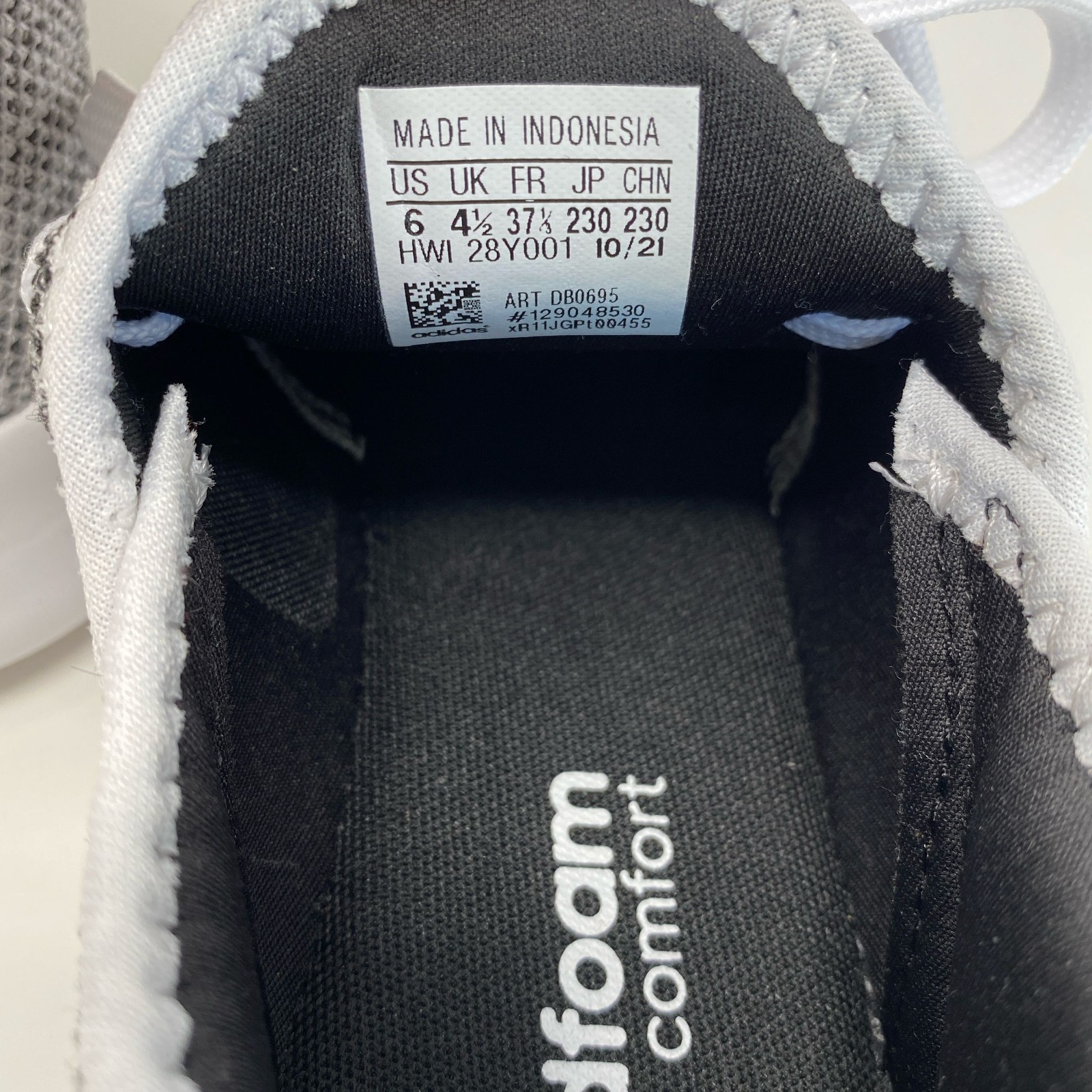 adidas Cloudfoam Pure Women’s Running Shoes White/Black Size 6