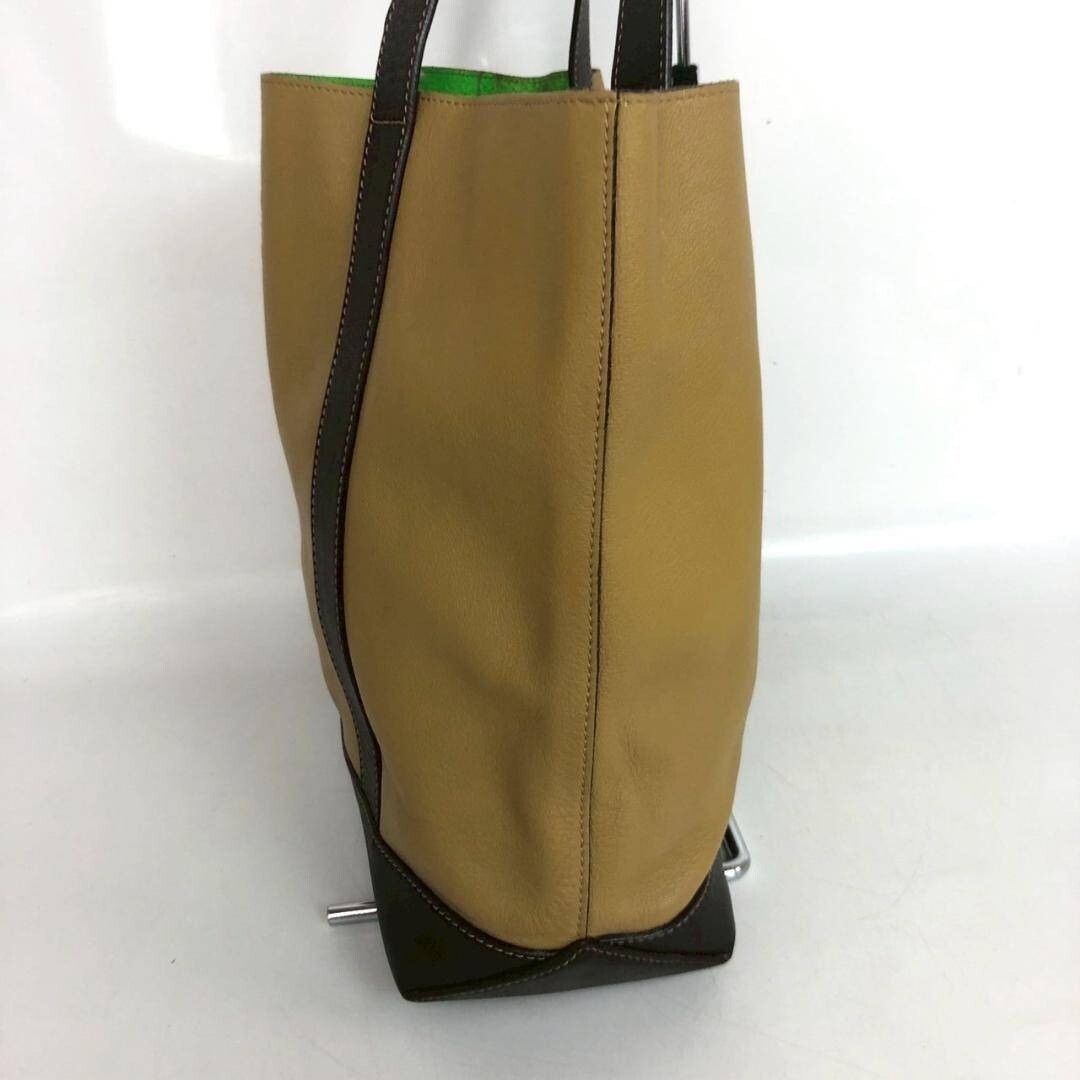 LOEWE Tote bag Anagram Leather Beige Vintage Authentic From Japan