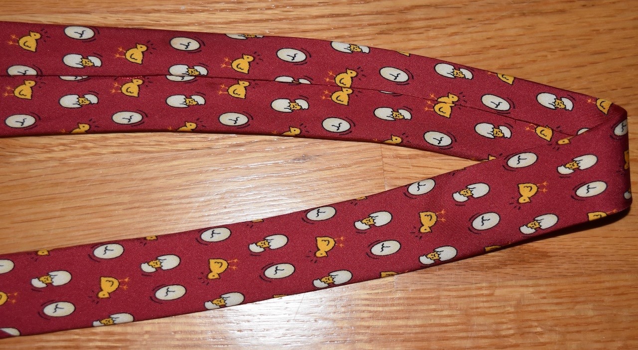 Hermes Silk Neck Tie Chick Egg Hatching Chicken Bird Red 7532 Preppy France 57″