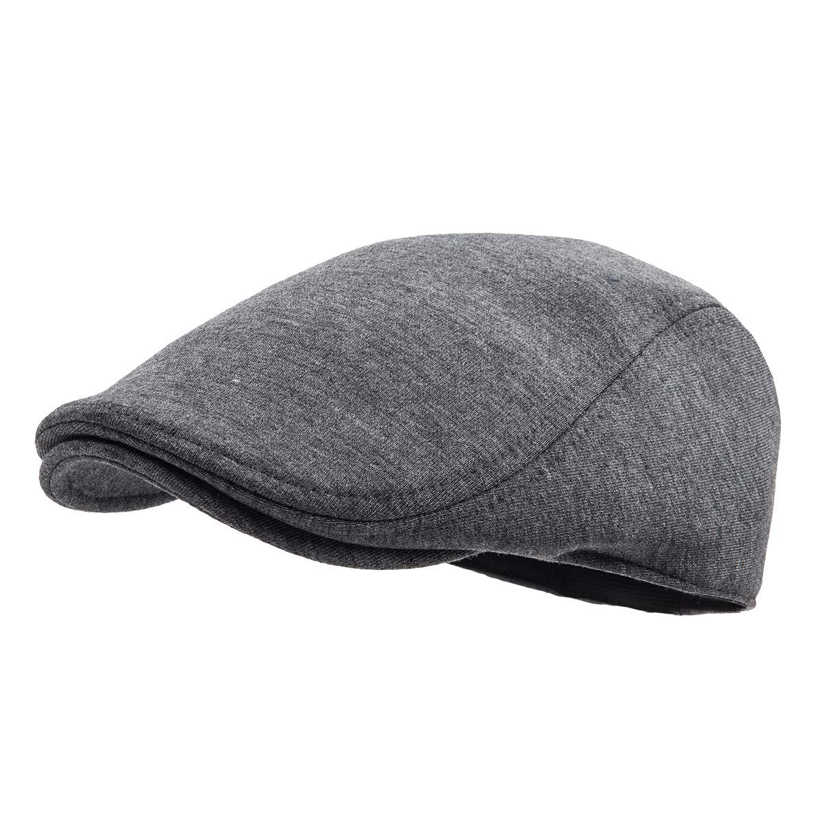 Men Cotton Newsboy Cap Soft Fit Cabbie Hat