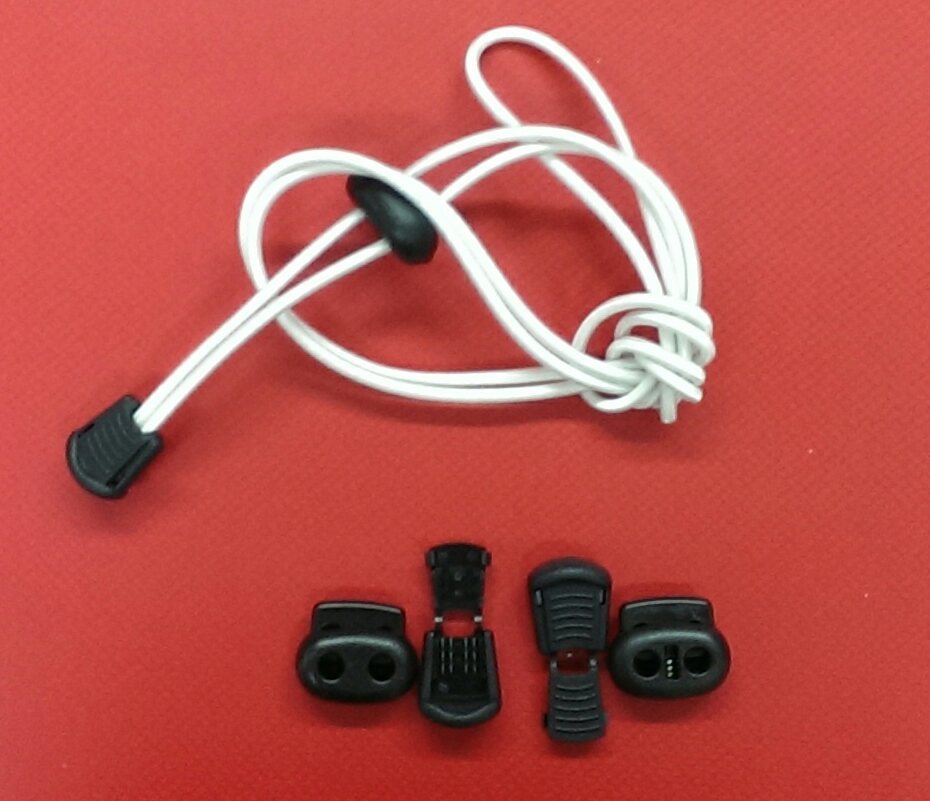 Elastic No-Tie Shoelace Strings Locking Laces Shoe Fastening w/ Toggles & Ends