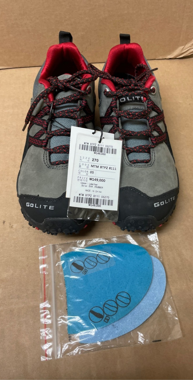 GoLite Hiking Trail Mountain Shoe Men Size 9 Sneaker Lace Up Summit New with Box