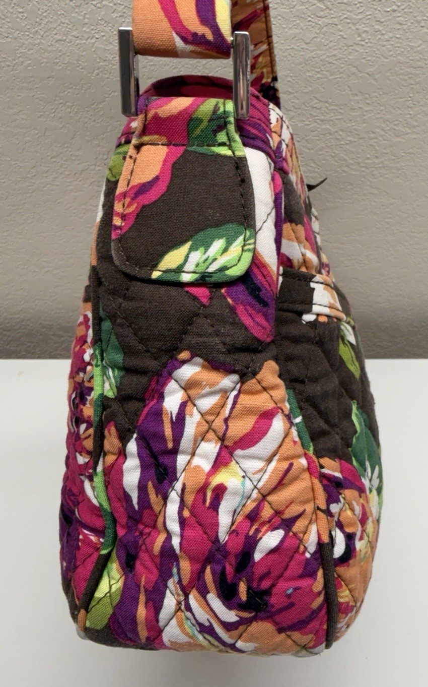 Vera Bradley English Rose Cassidy Quilted Purse Hand Bag Floral VGUC
