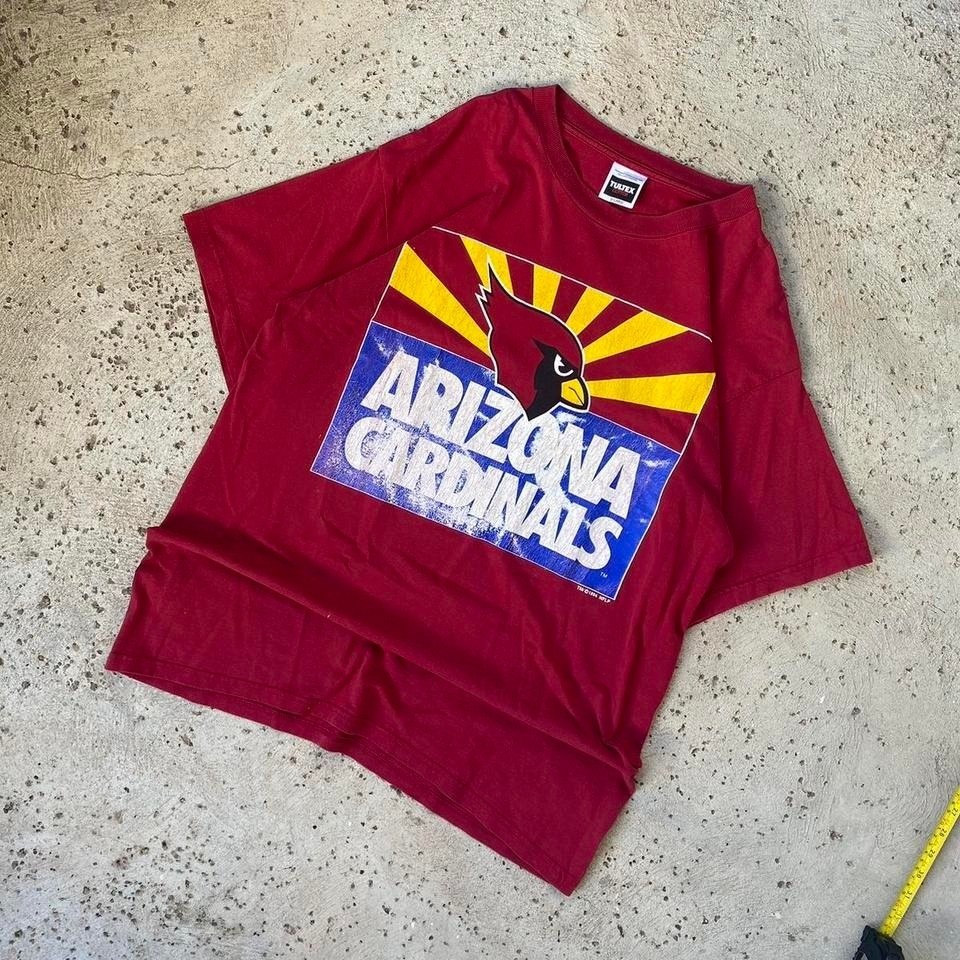 Vintage Arizona Cardinals NFL Arizona Flag 1990s Football Tultex Shirt Size XL