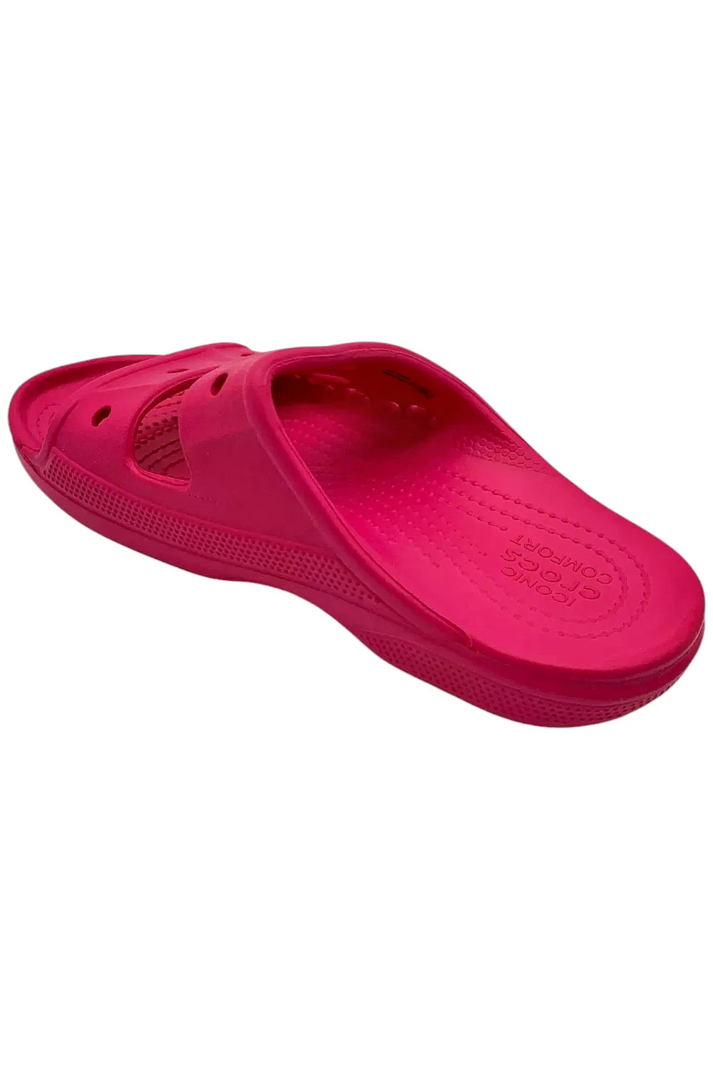 Crocs Womens Baya Two-Strap Slide Sandal Candy Pink