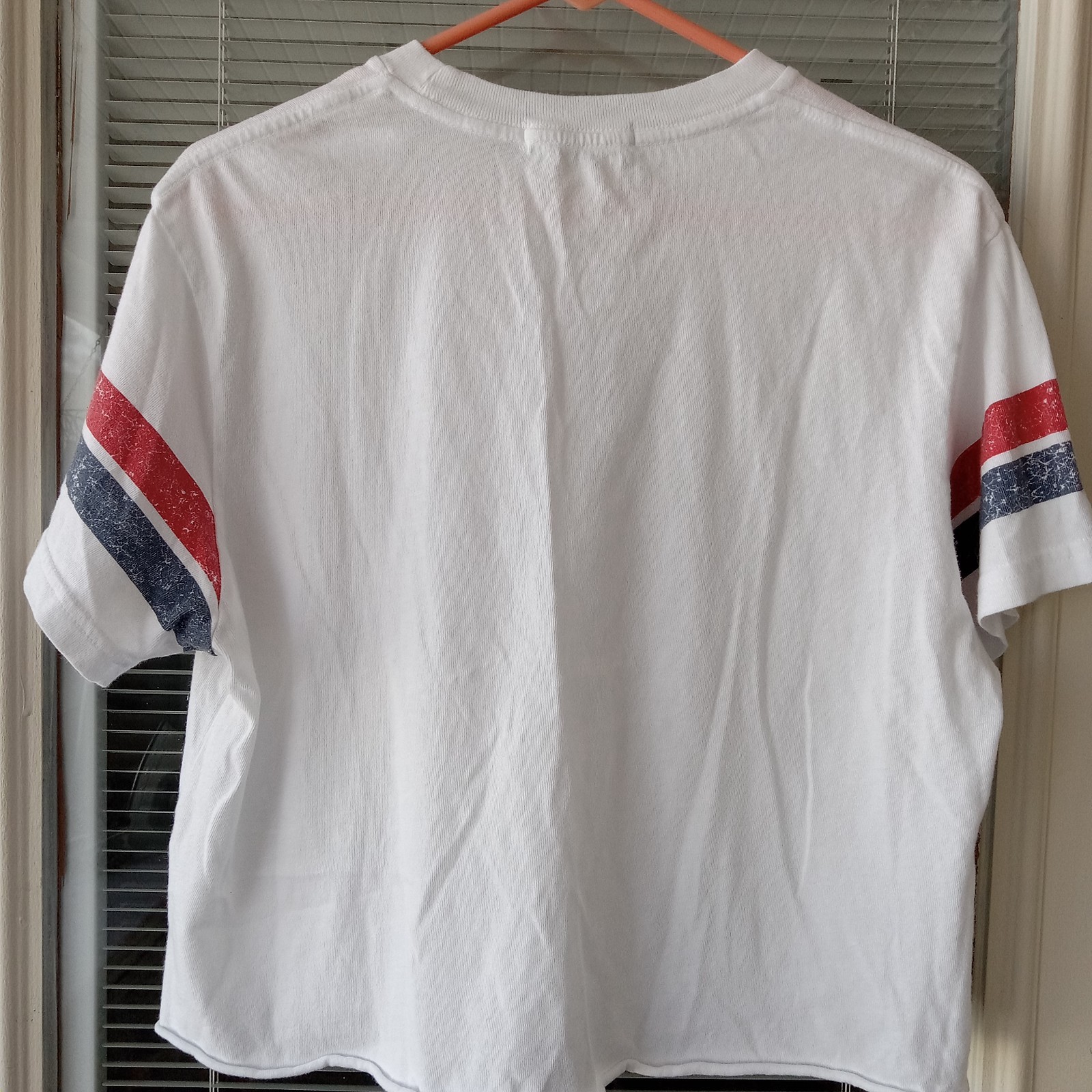 perfectwhitetee Womens Medium Lexy Athletic Stripe T/Tee Shirt Flaw