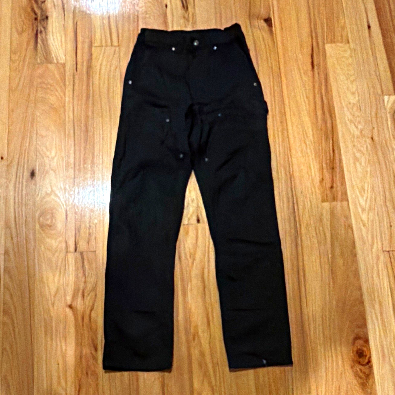 ROTTWEILER Men’s Black Twill Cotton Pants W25 Logo Studded
