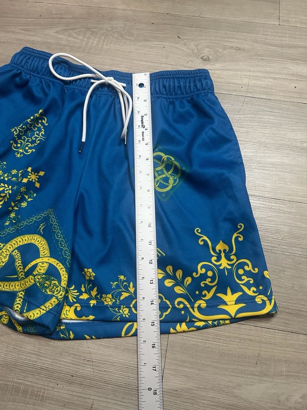 Fracture Worldwide Ken Kyo Mesh Shorts Blue and Yellow Paisley