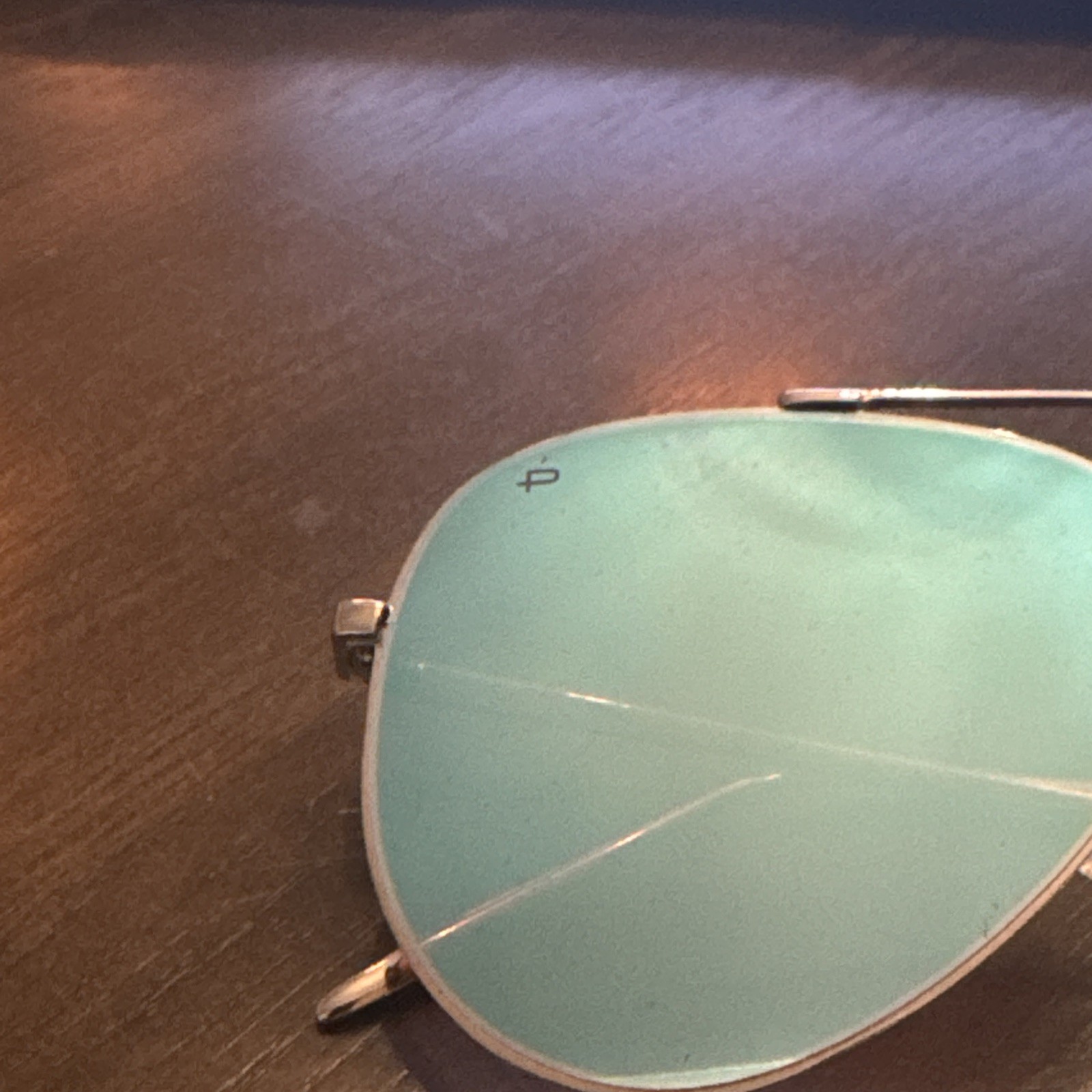 PRIVE REVAUX COMMANDO AVIATOR POLORIZED SUNGLASSES SILVER & BLUE MIRROR LENSES