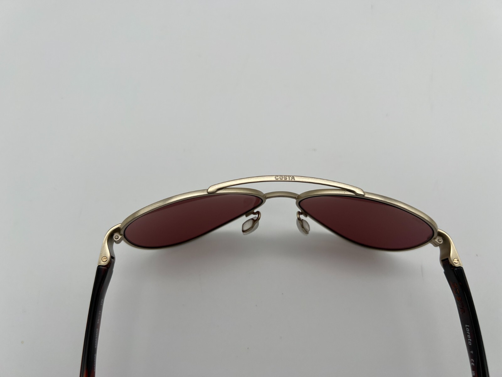 NEW Costa Del Mar LORETO Polarized Sunglasses Brushed Gold/Gold Mirror Glass 580
