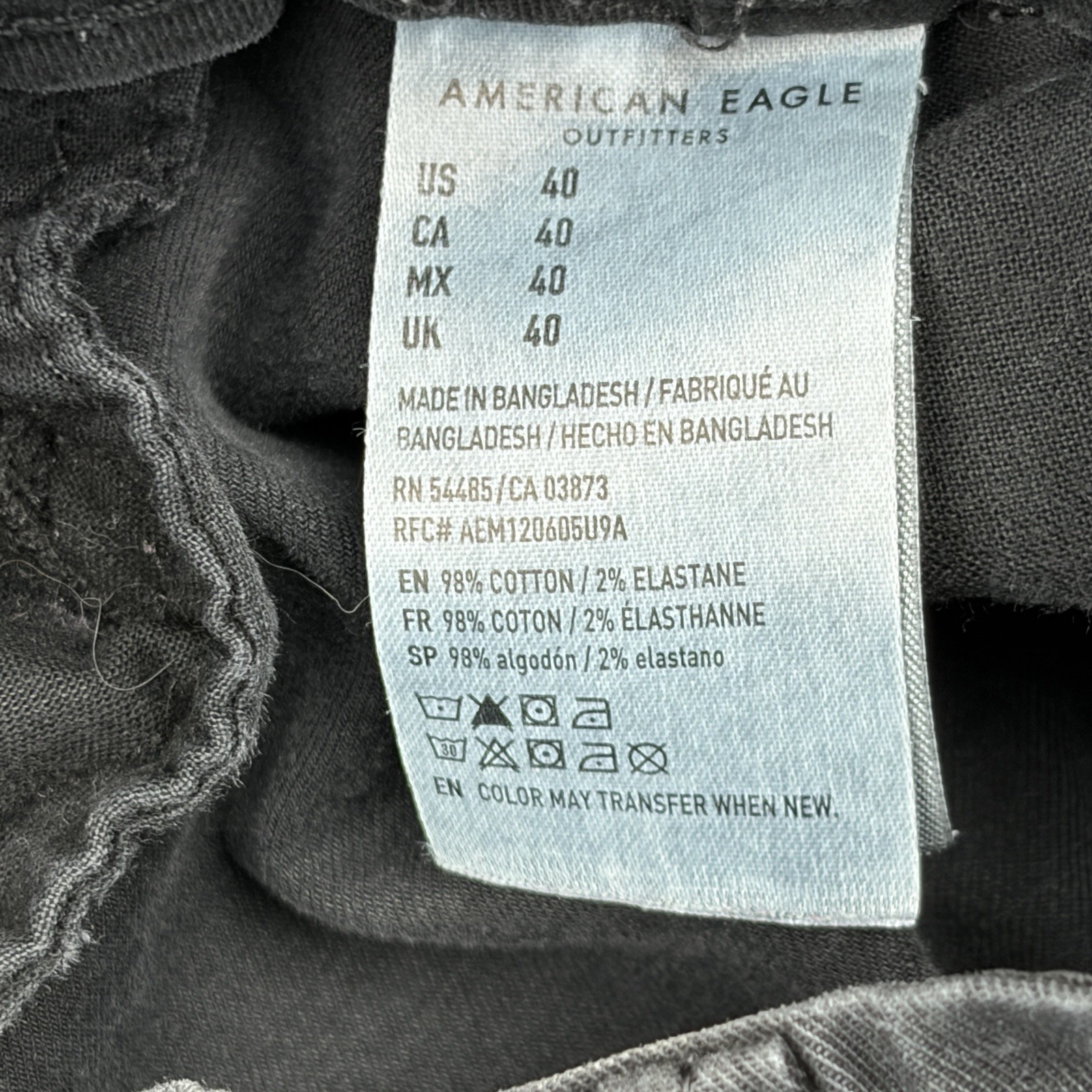 American Eagle Next Level Flex Cargo Shorts Men’s Tagged 40 (Fits 41)Faded Black