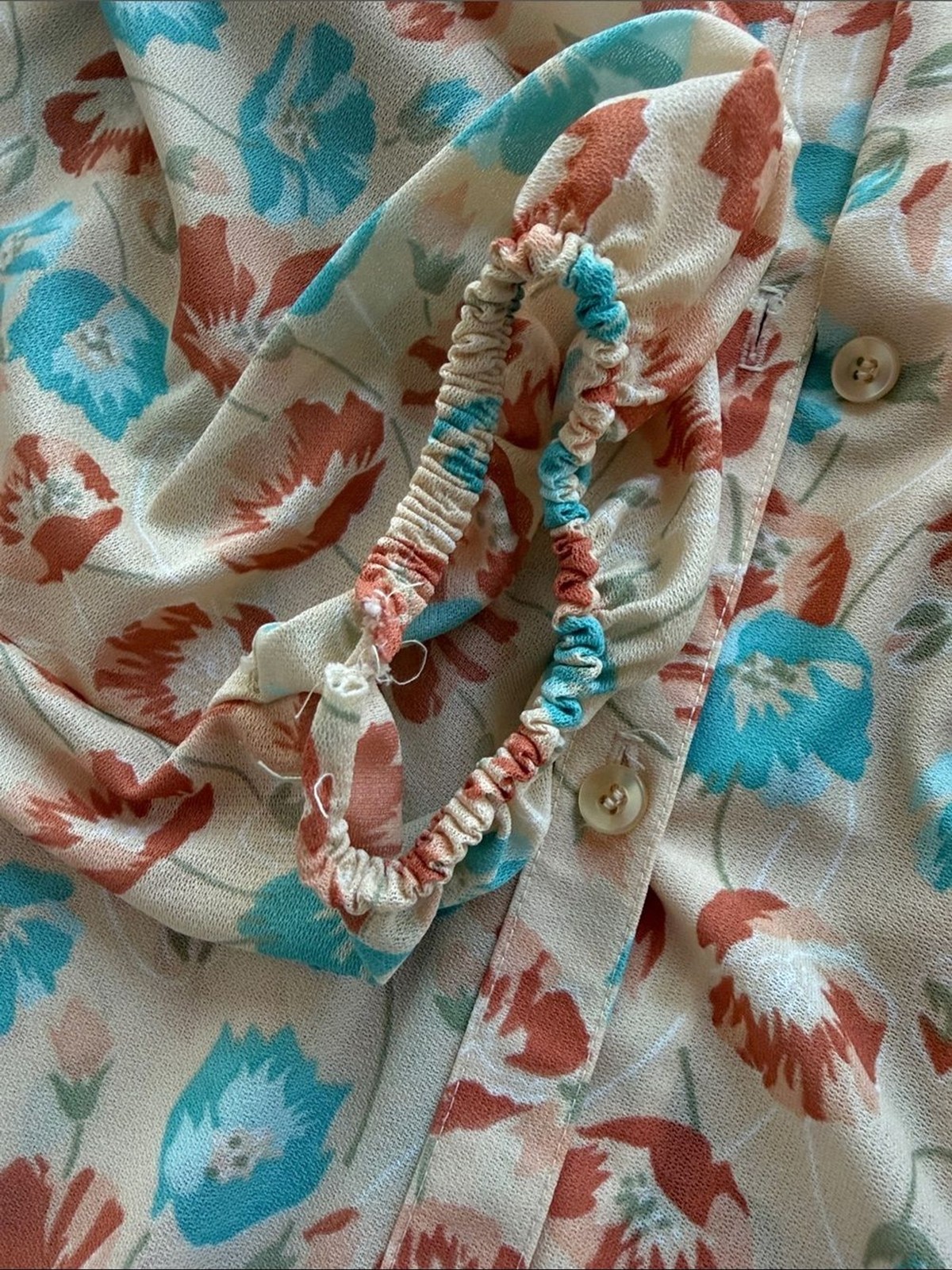 Authentic original vintage style 60’s floral button down shirt