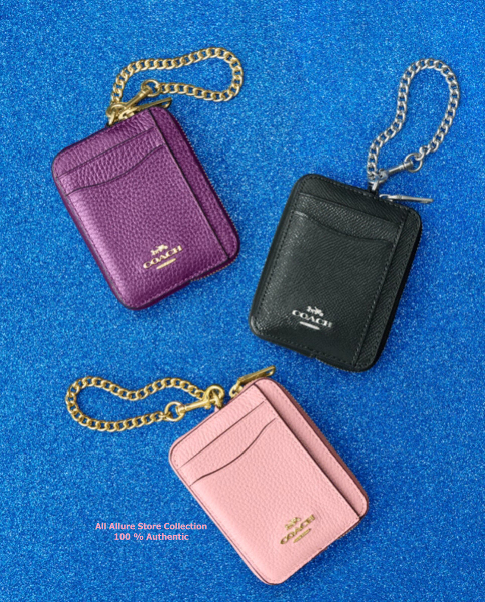 Coach Zip Card Case With Chain BN