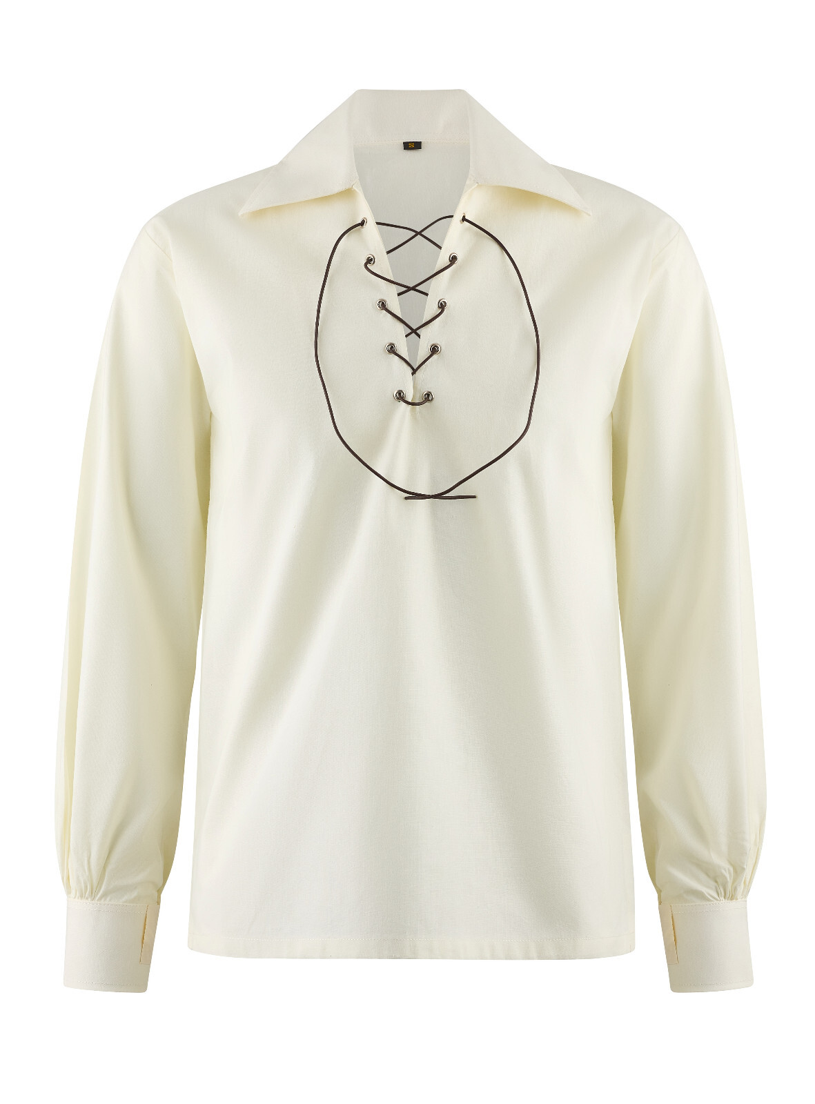 Cream Scottish Highland Jacobite Jacobean Ghillie Kilt Shirt