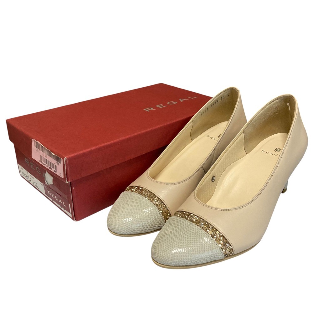 REGAL BEAUFIT Pumps, 9.3″” EEE, Beige Women USED
